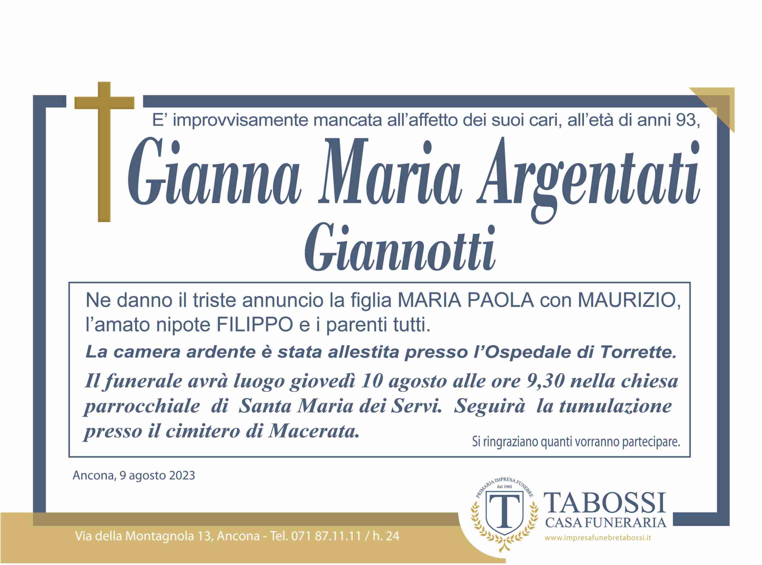 Gianna Maria Argentati Giannotti