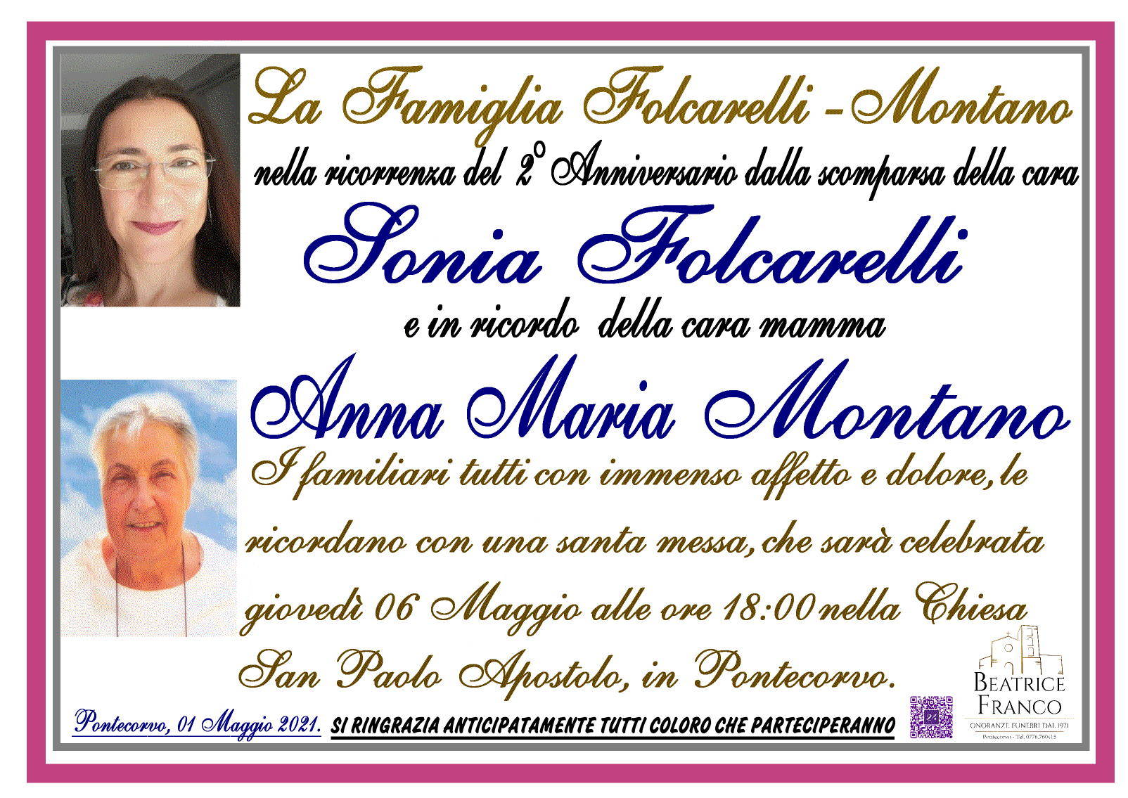 Sonia Folcarelli e Anna Maria Montano