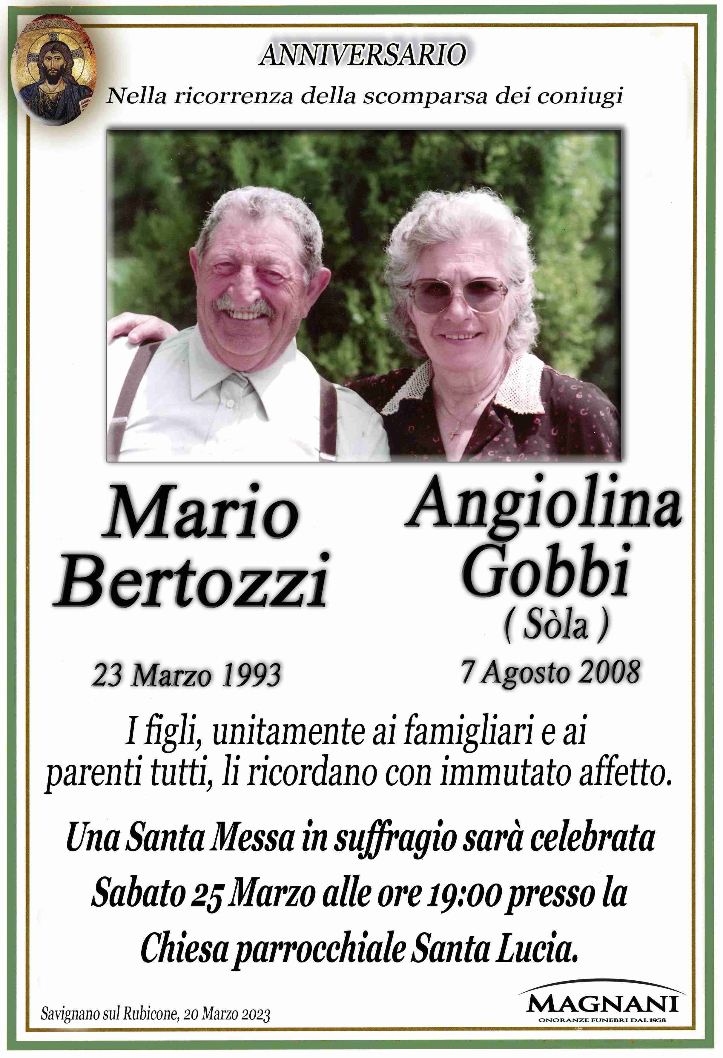 Mario Bertozzi e Angiolina Gobbi