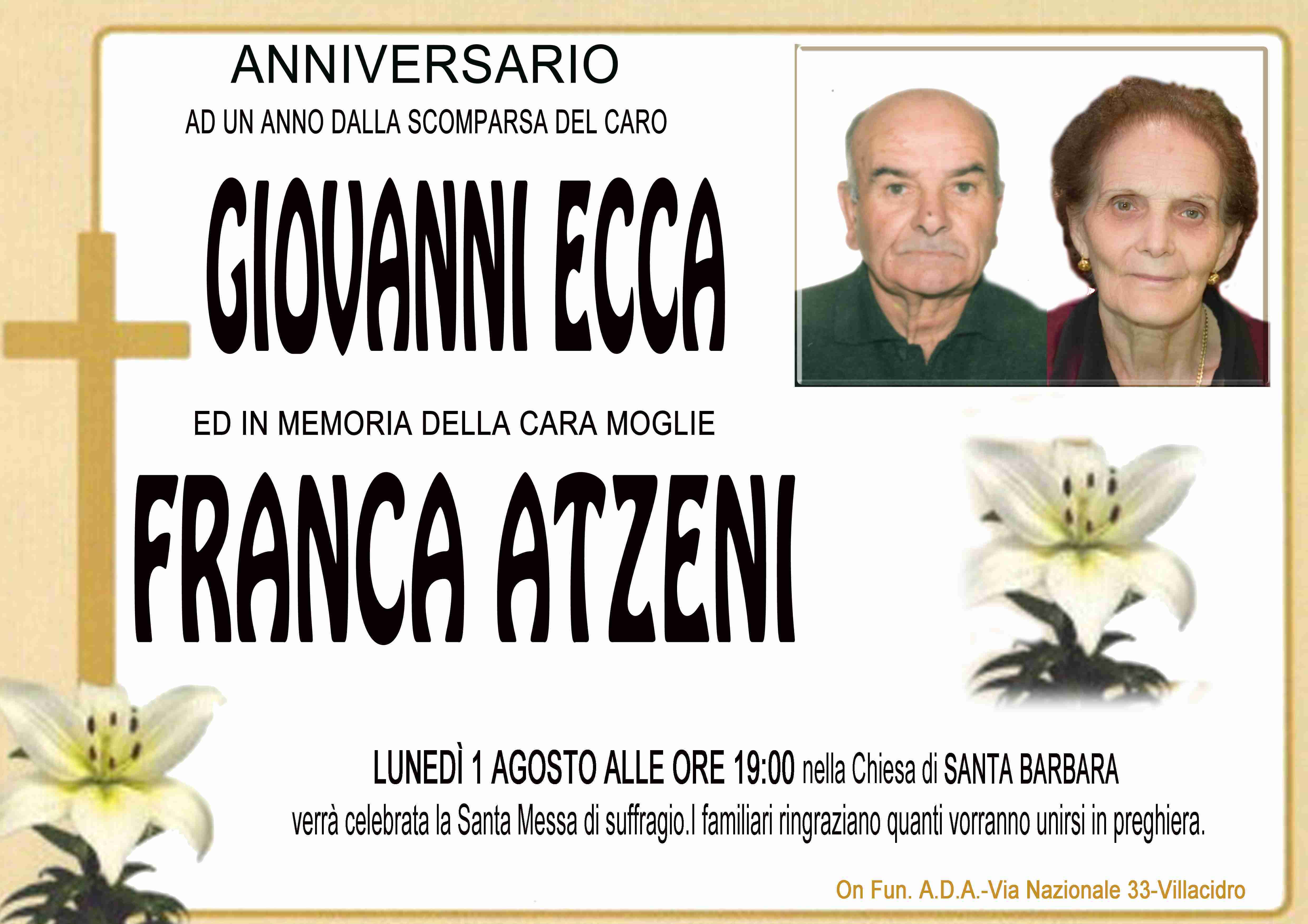 Giovanni Ecca e Franca Atzeni