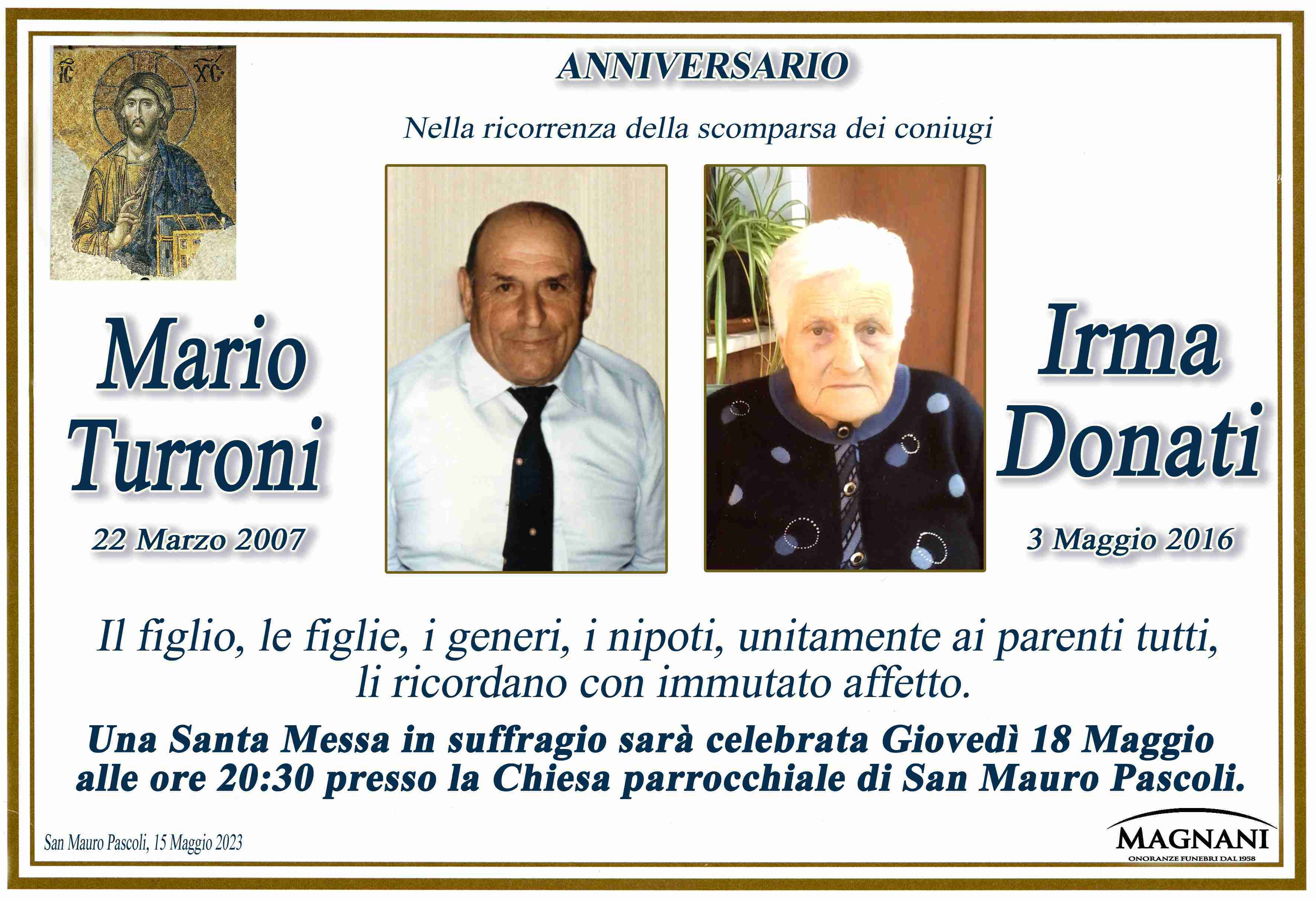 Coniugi Mario Turroni e Irma Donati