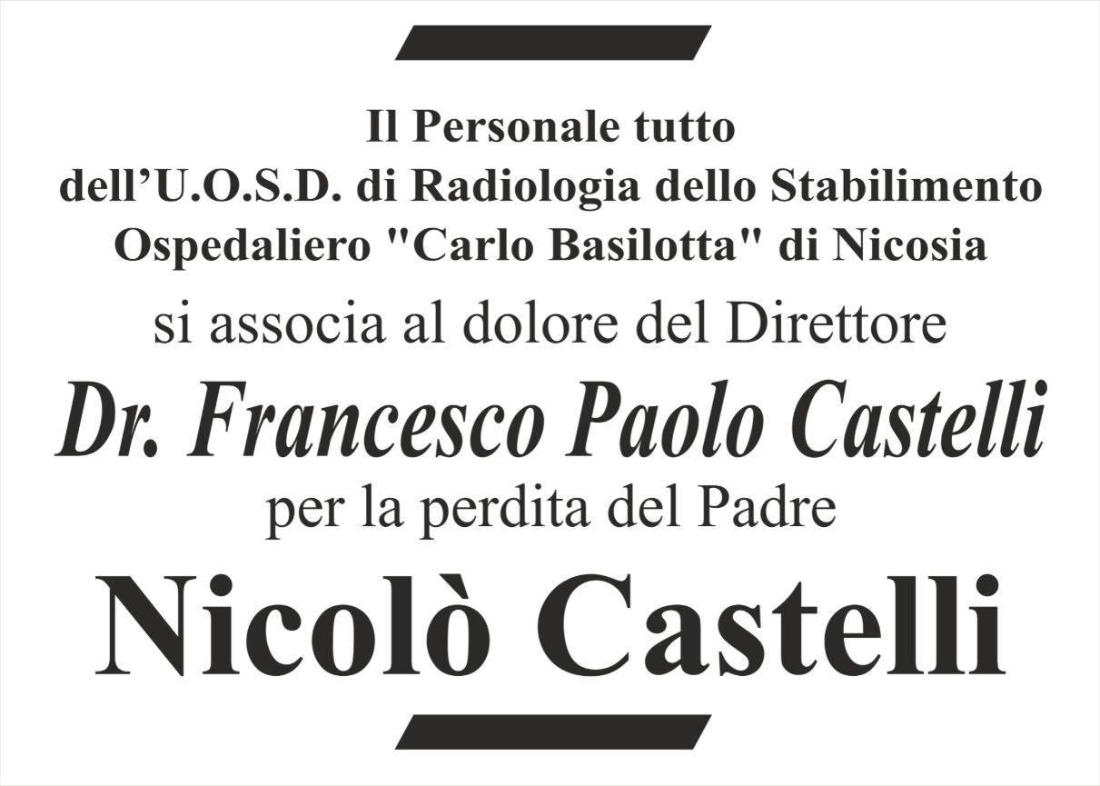 Il personale dell'U.O.S.D. di Radiologia dello Stabilimento Ospedaliero "Carlo Basilotta" di Nicosia