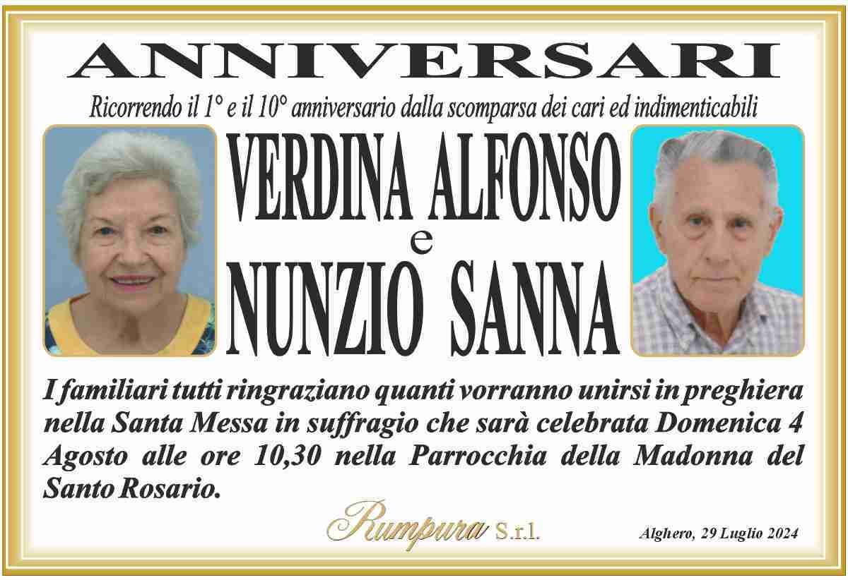 Verdina Alfonso e Nunzio Sanna