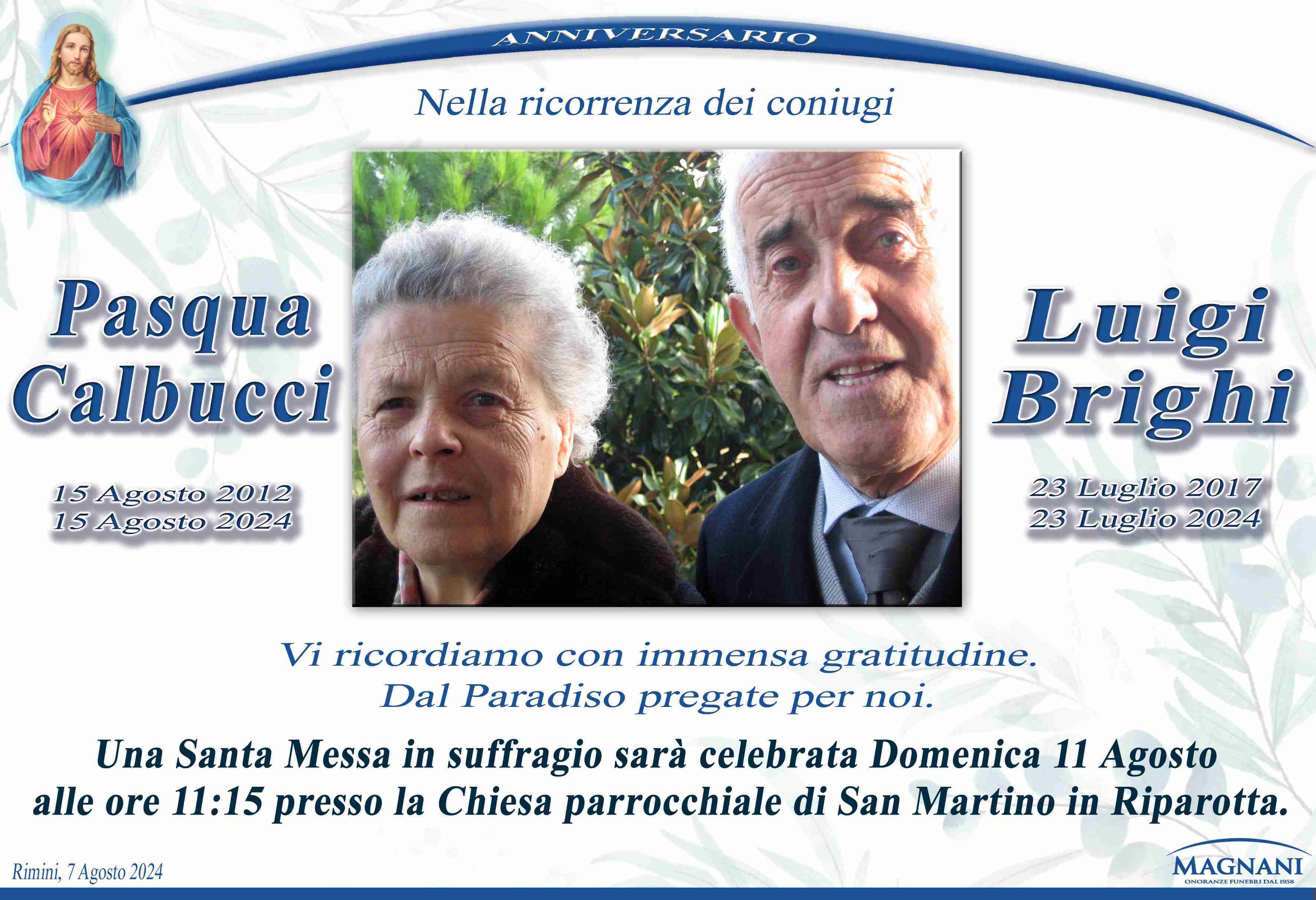 Pasqua Calbucci e Luigi Brighi