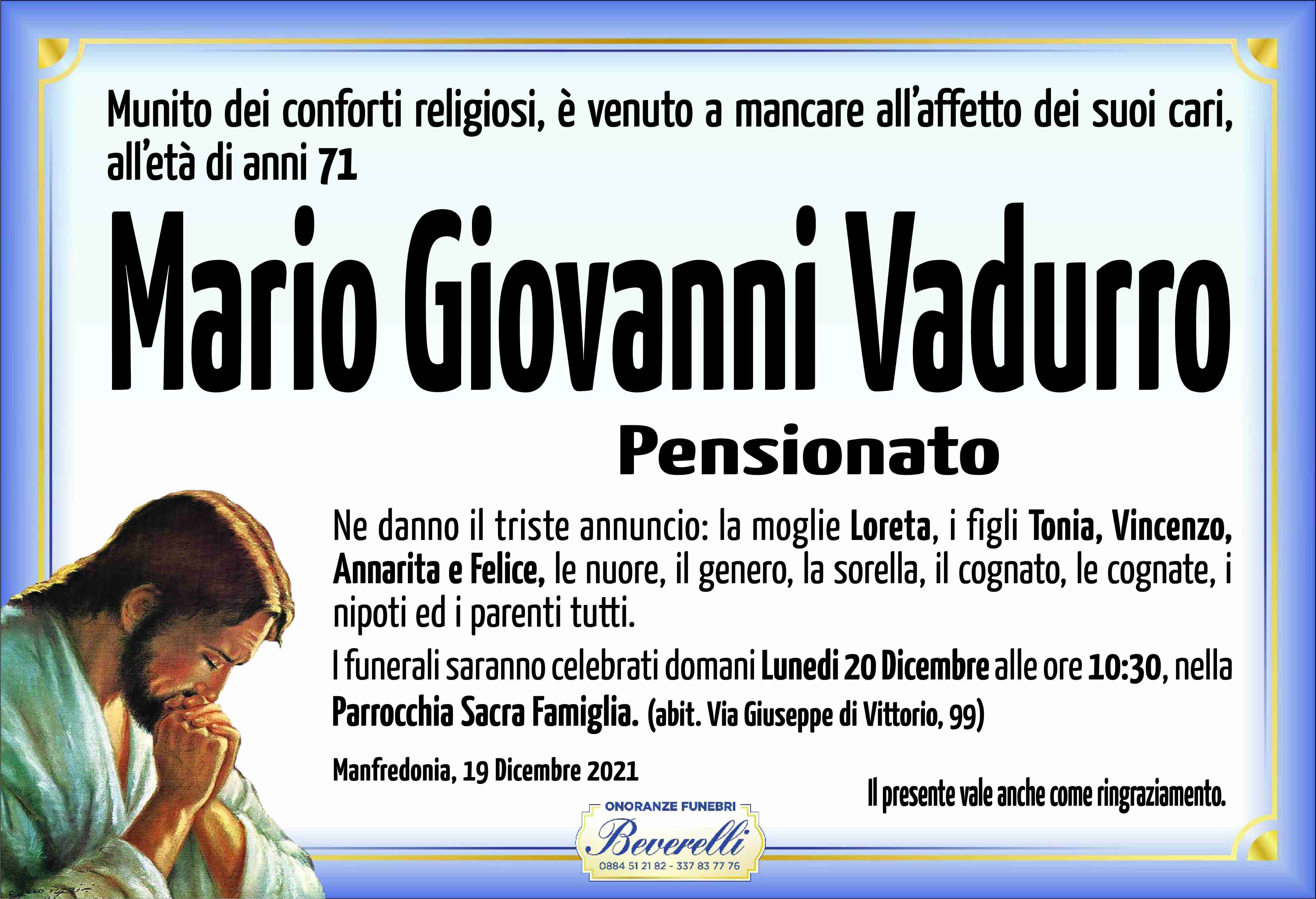 Mario Giovanni Vadurro