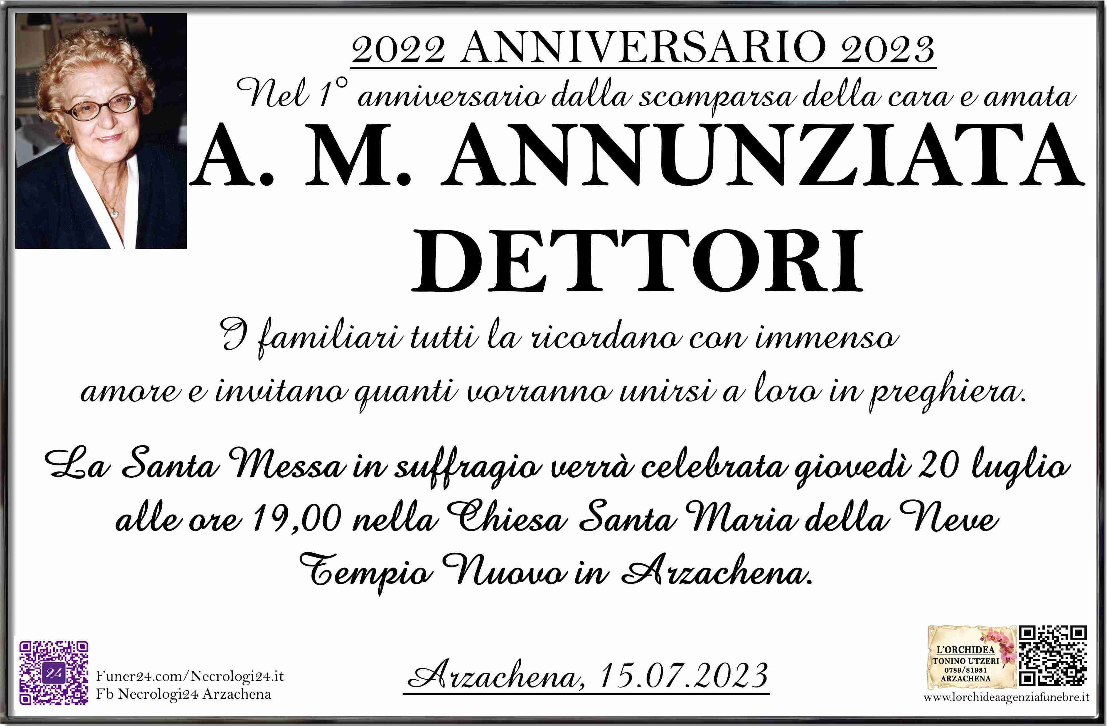 A. M. Annunziata Dettori