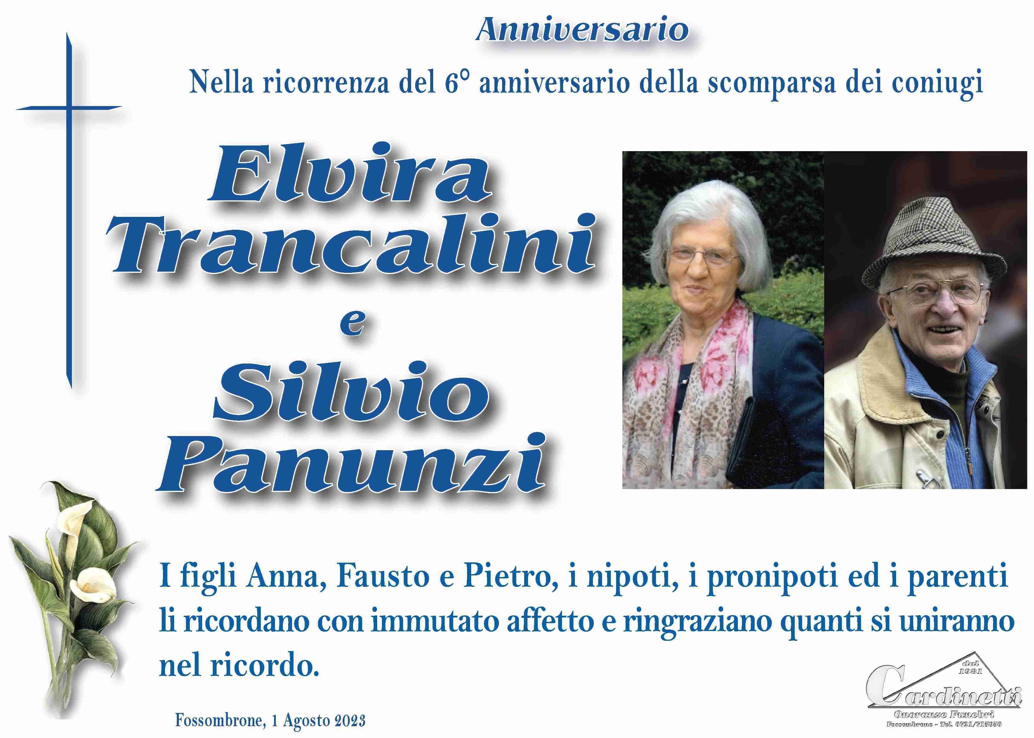 Elvira Trancalini e Silvio Panunzi