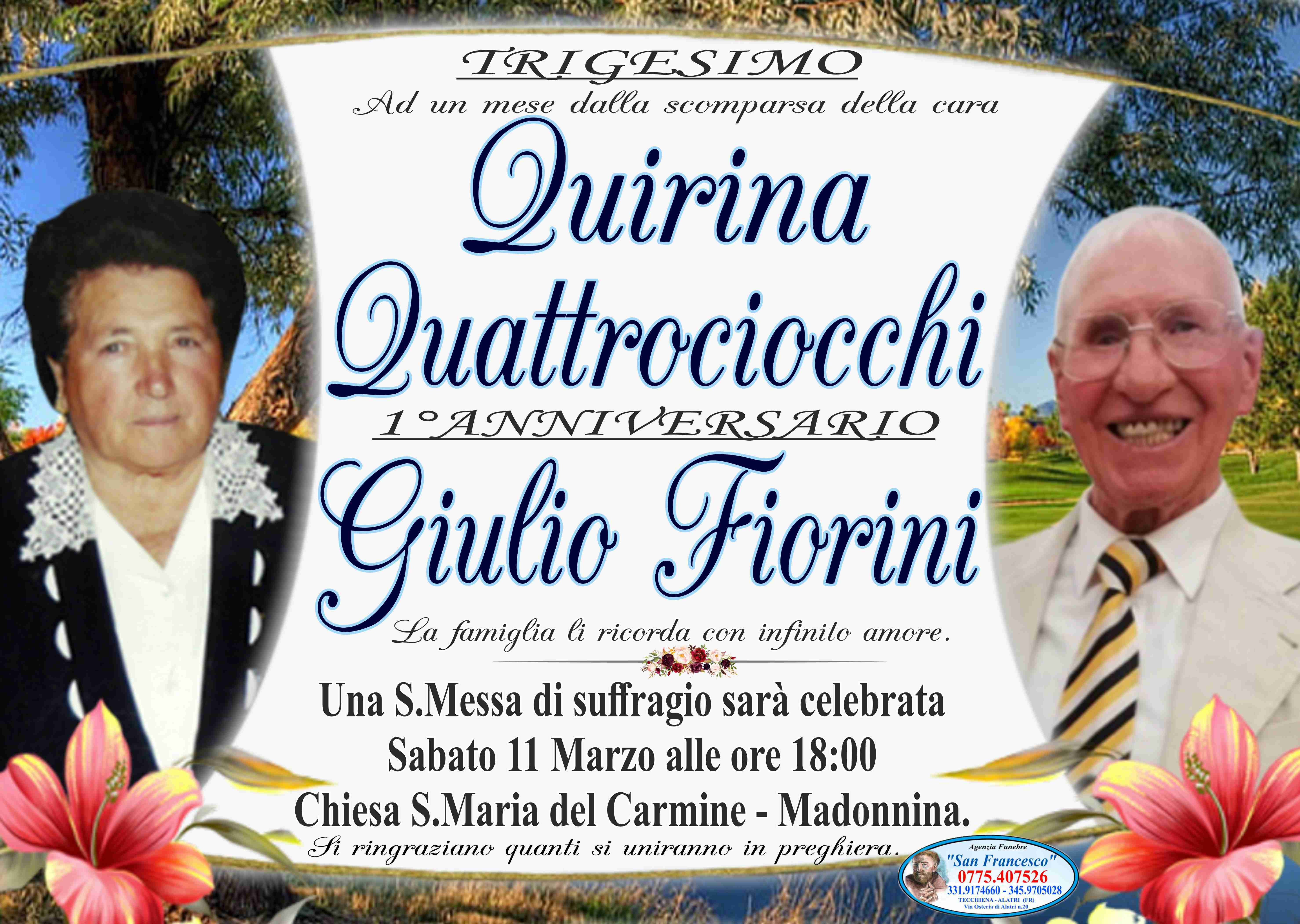 Quirina Quattrociocchi e Giulio Fiorini