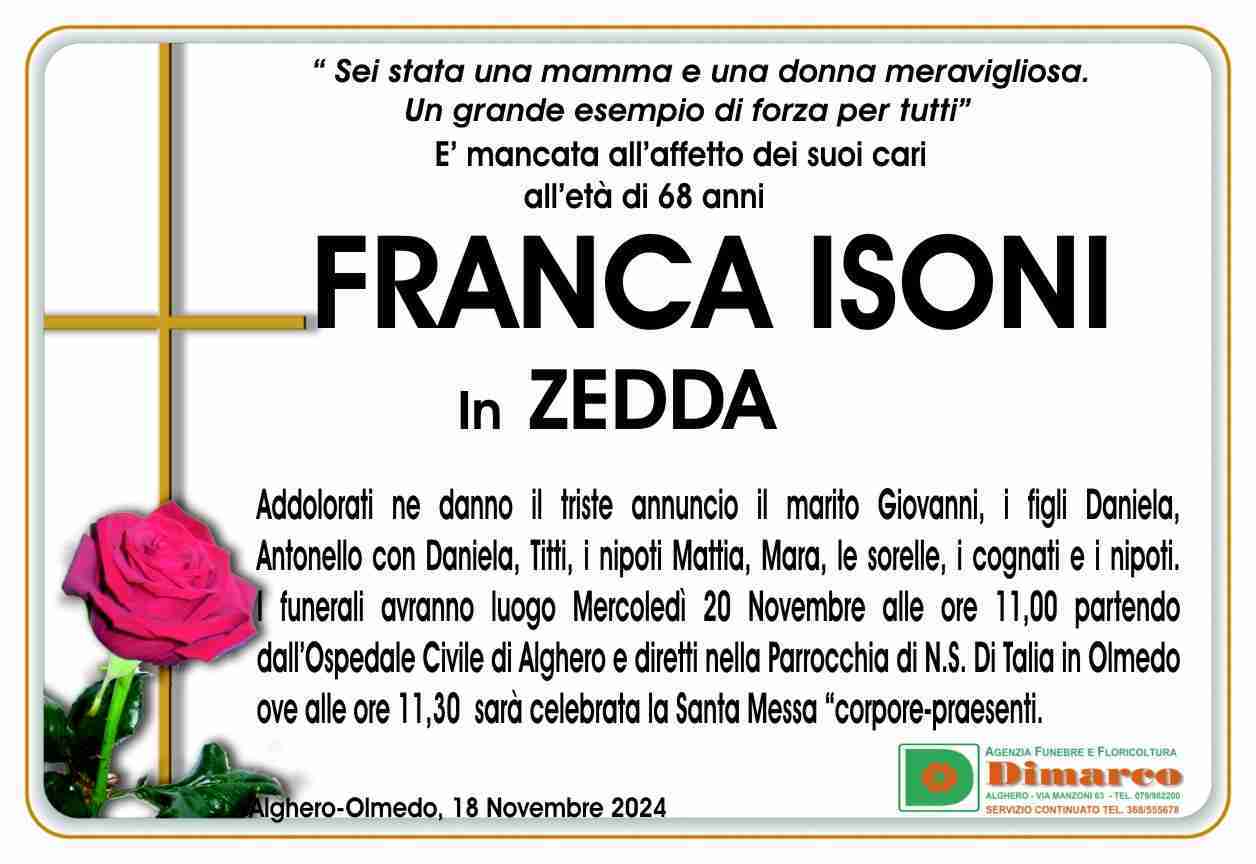 Franca Isoni in Zedda