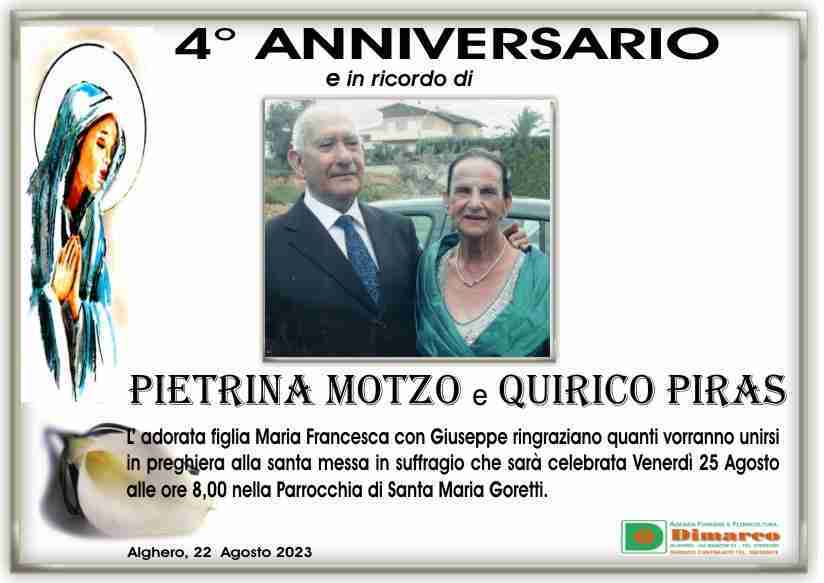 Pietrina Motzo e Quirico Piras