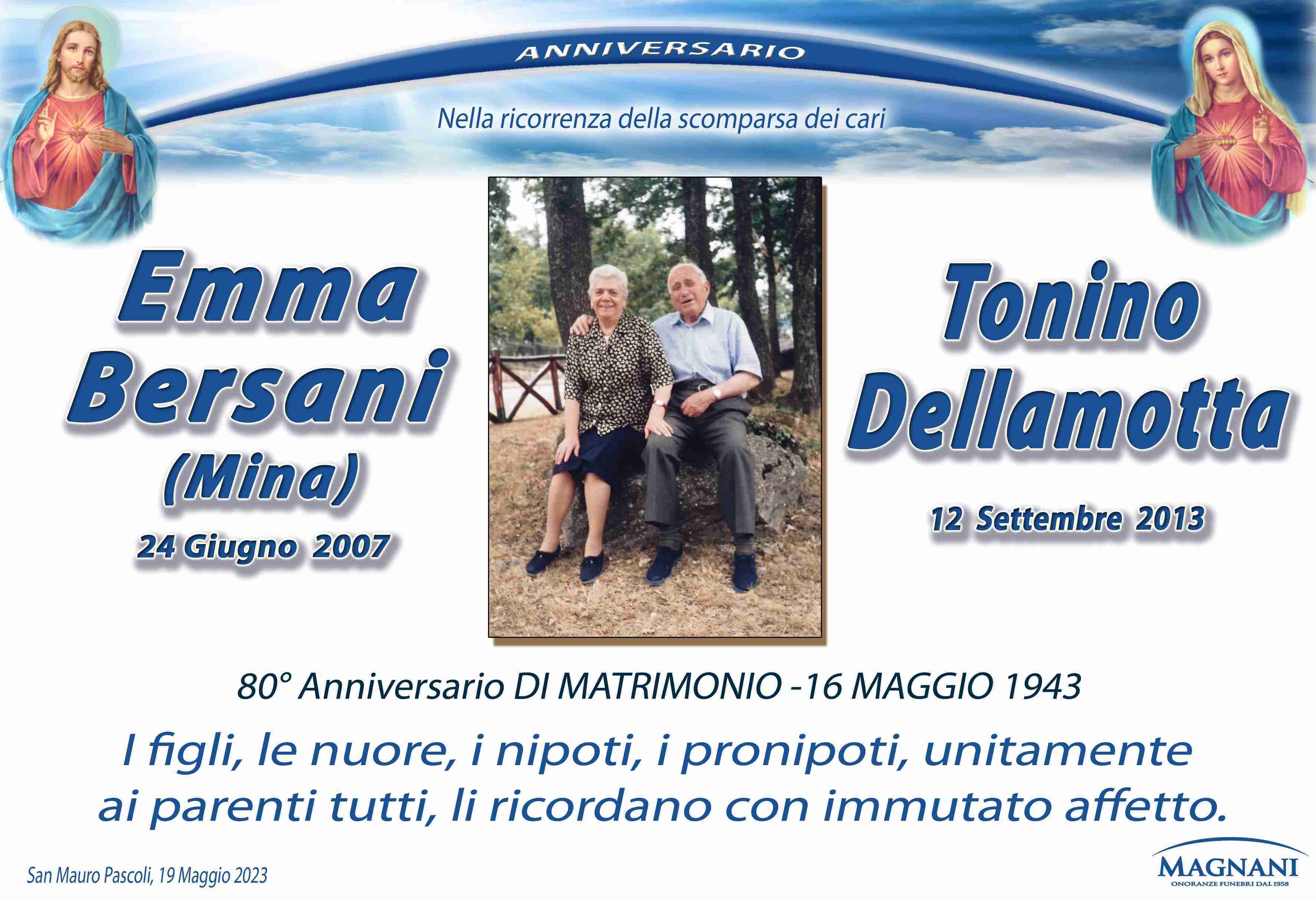 Coniugi Emma Bersani e Tonino Dellamotta