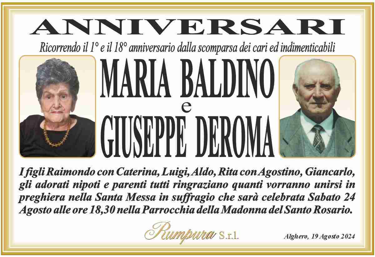 Maria Baldino e Giuseppe Deroma