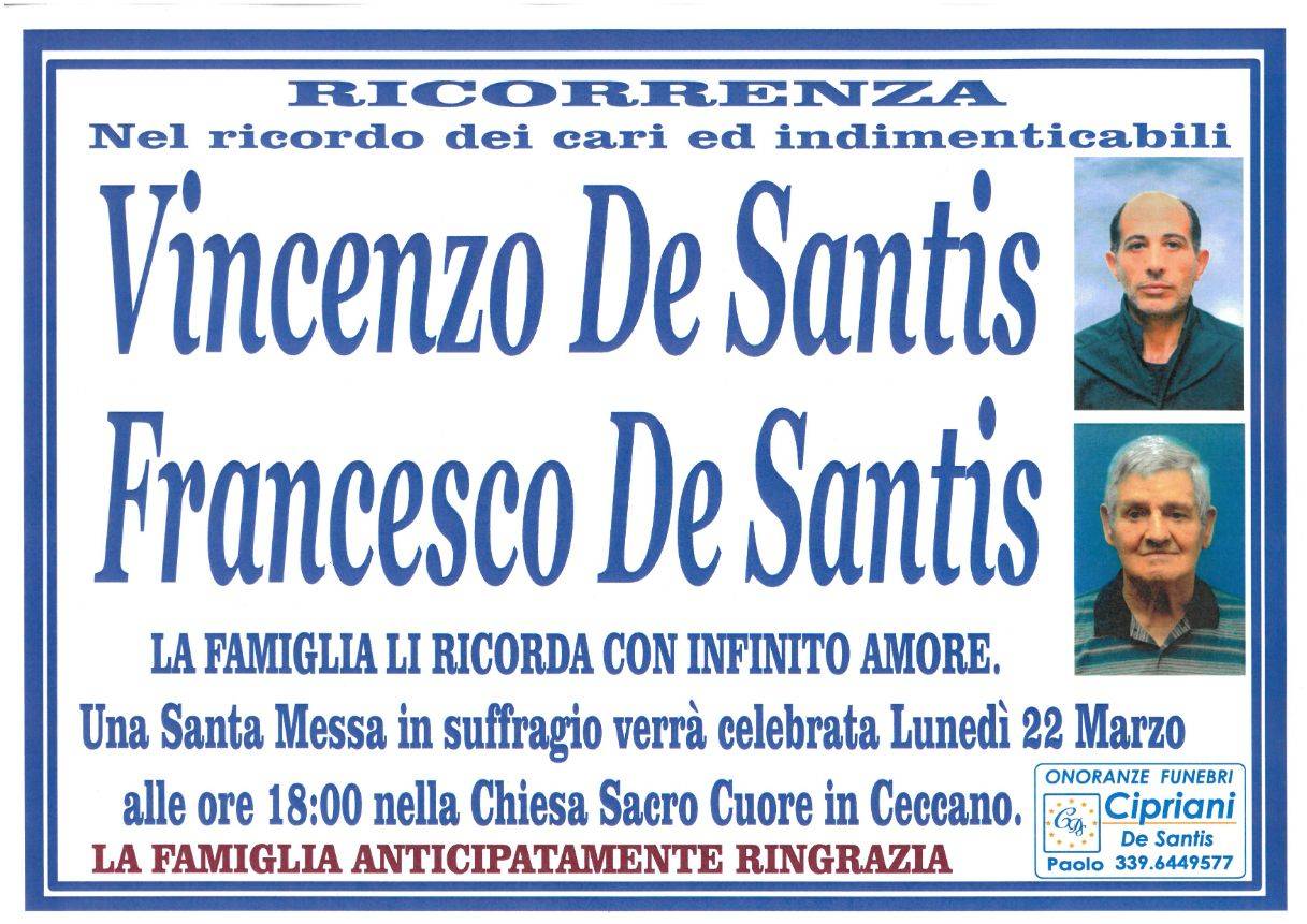 Vincenzo De Santis e Francesco De Santis