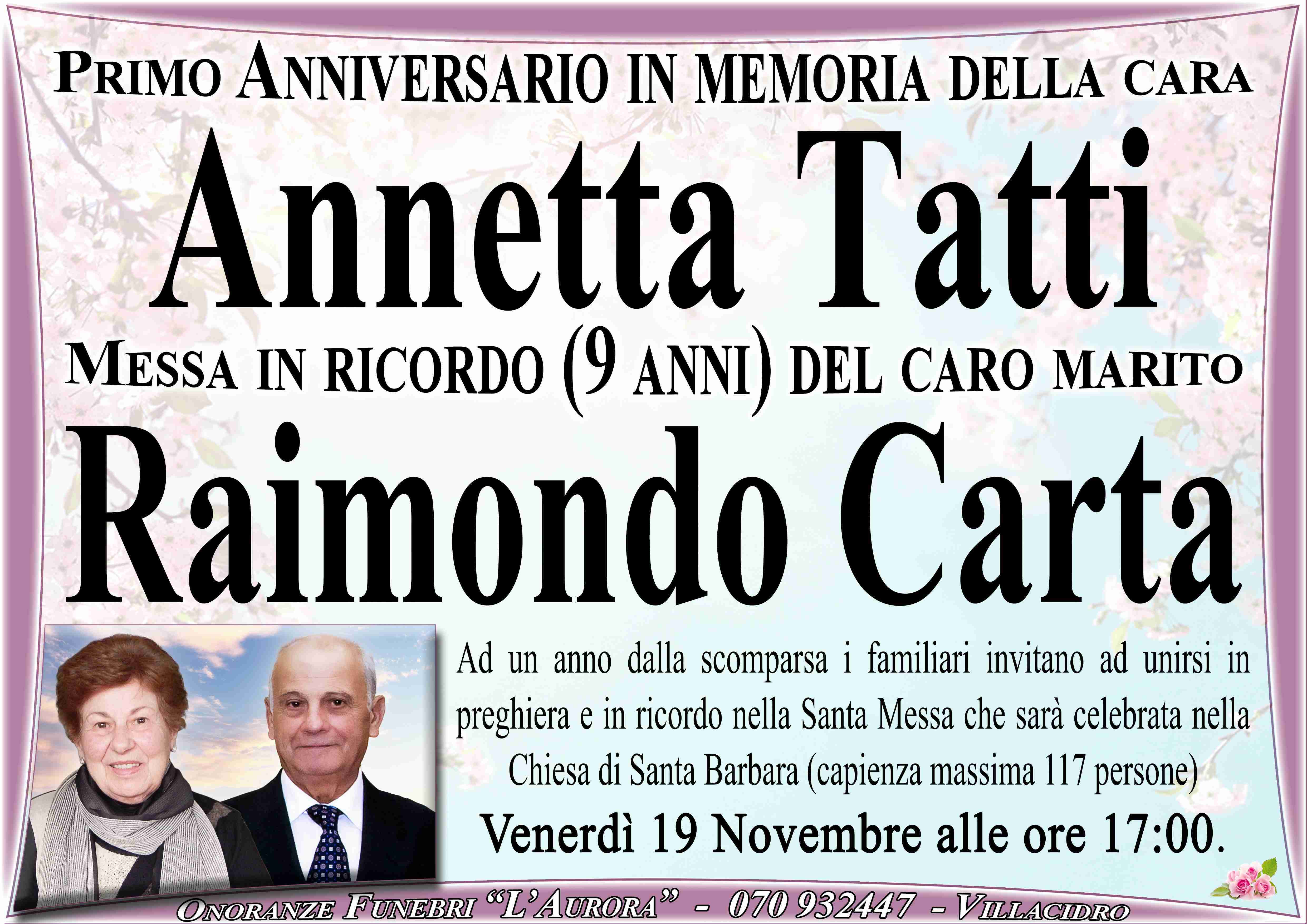 Annetta Tatti e Raimondo Carta