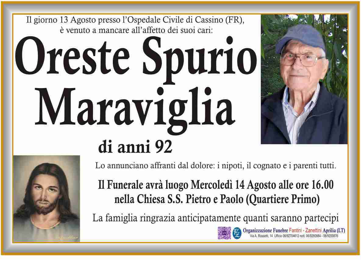 Oreste Spurio Maraviglia