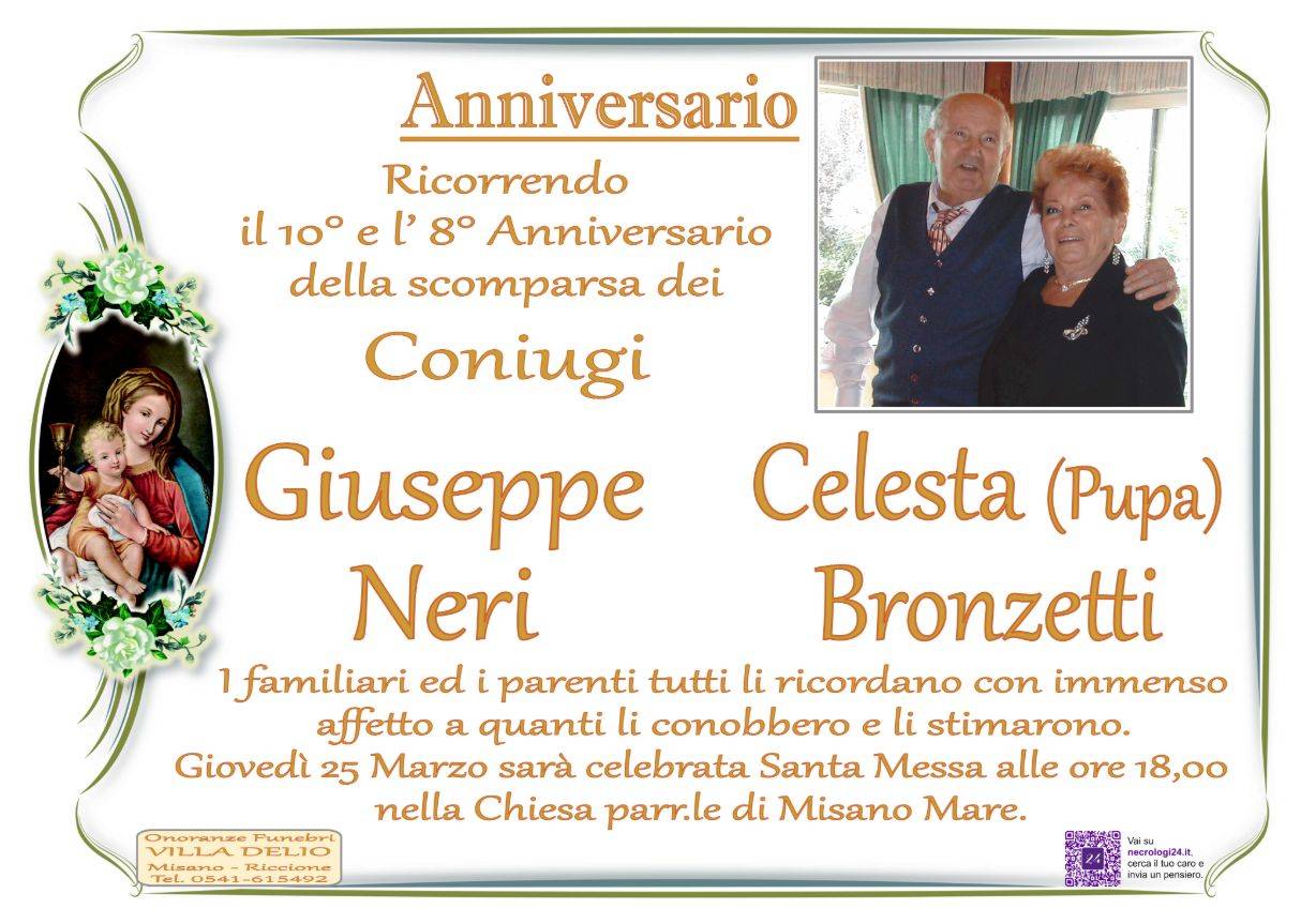 Giuseppe Neri e Celesta Bronzetti