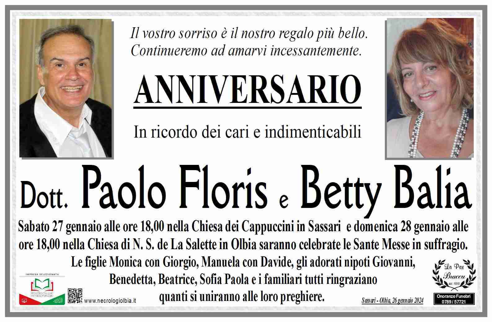 Dott Paolo Floris e Betty Balia