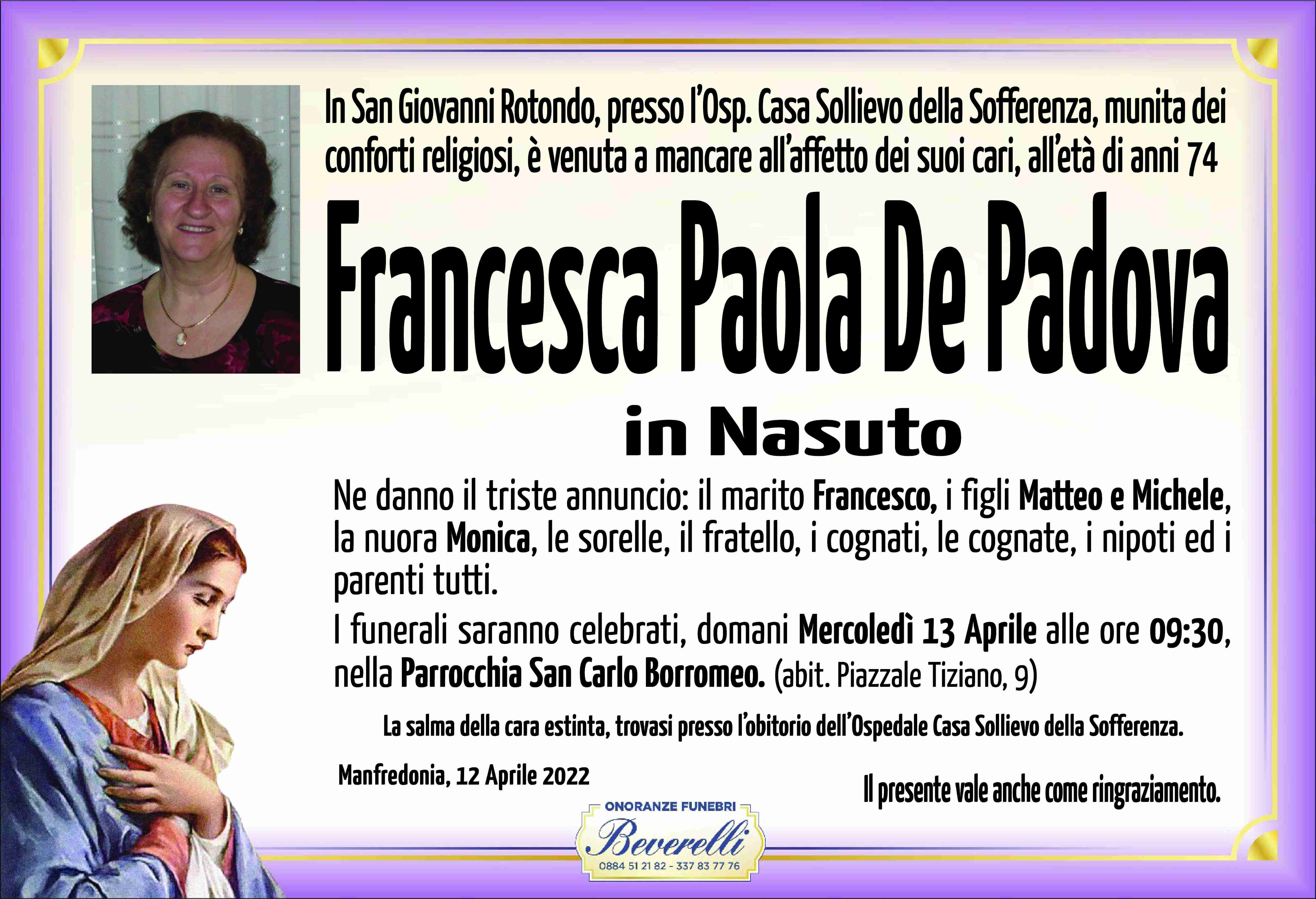 Francesca Paola De Padova