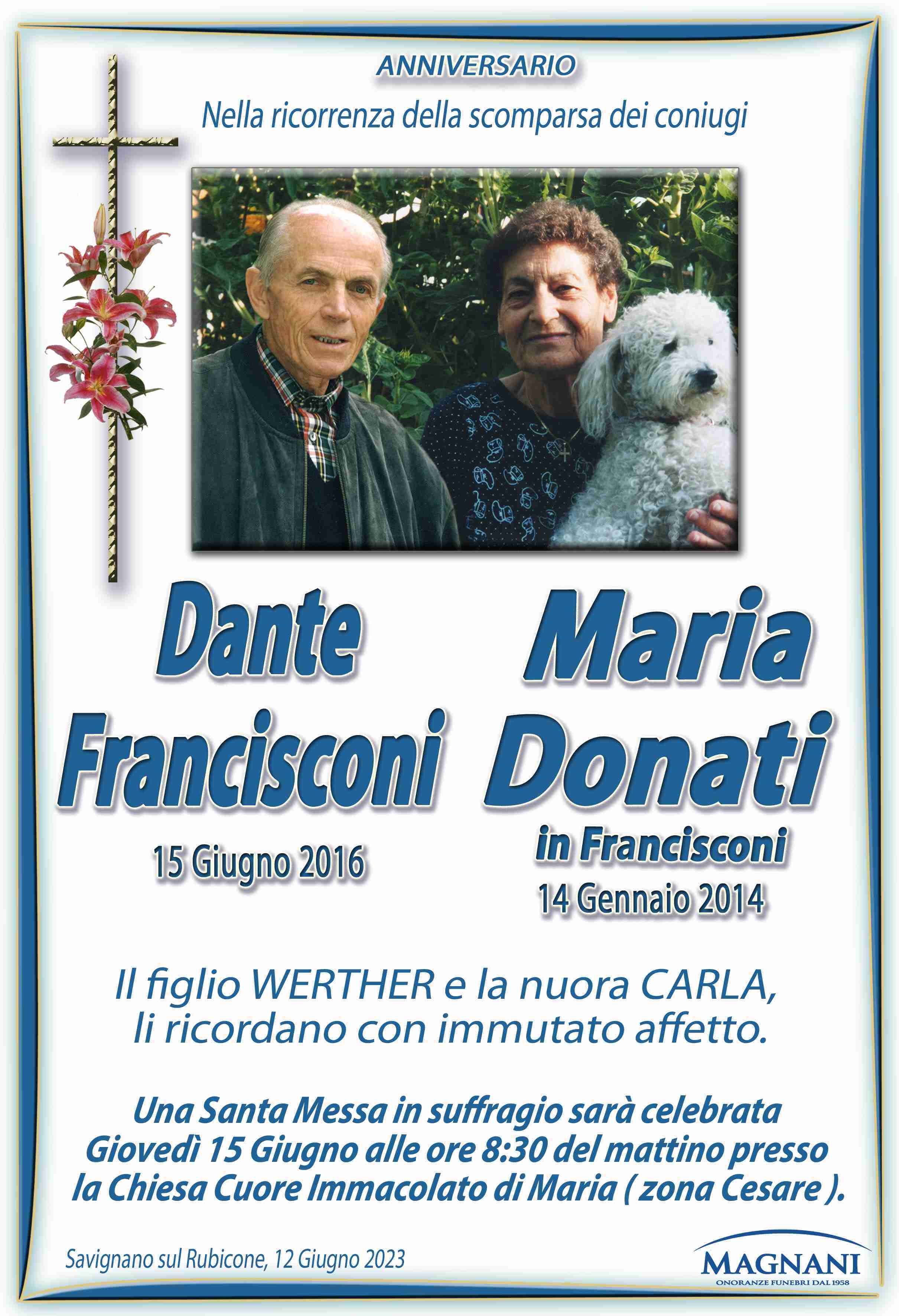 Coniugi Dante Francisconi e Maria Donati