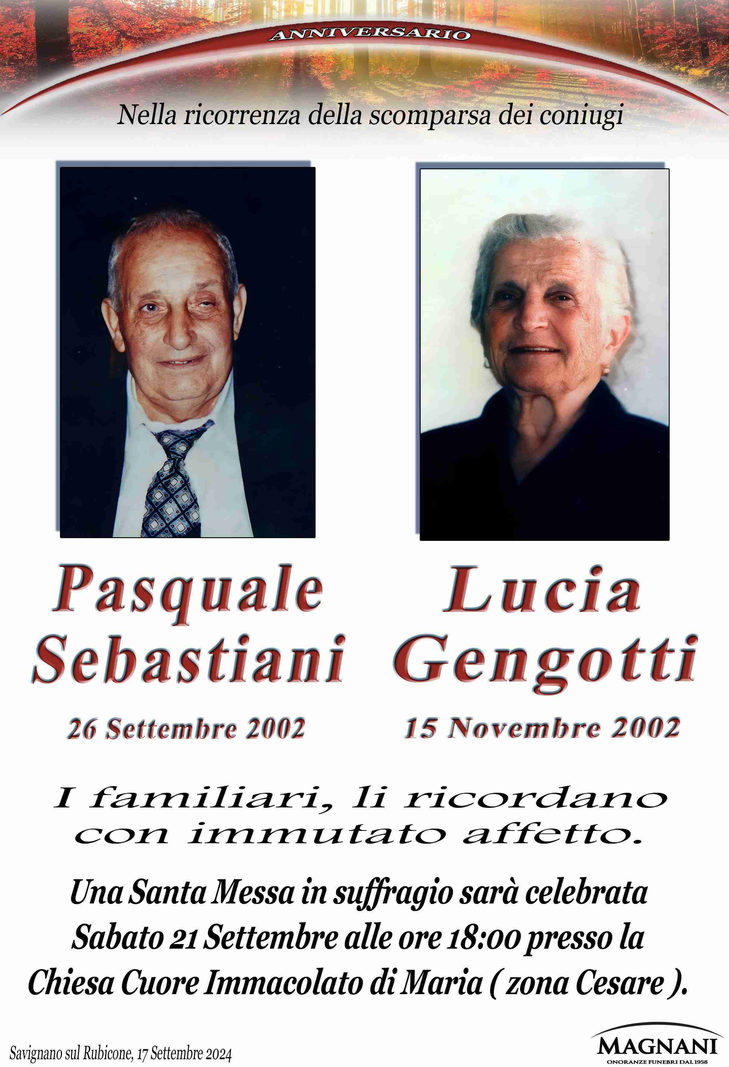 Pasquale Sebastiani e Lucia Gengotti