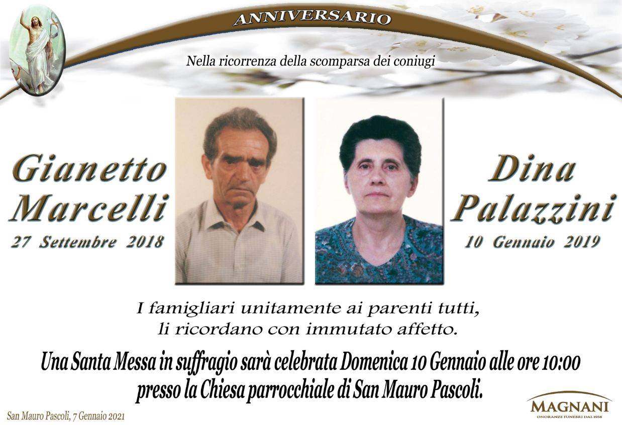 Coniugi Gianetto Marcelli e Dina Palazzini