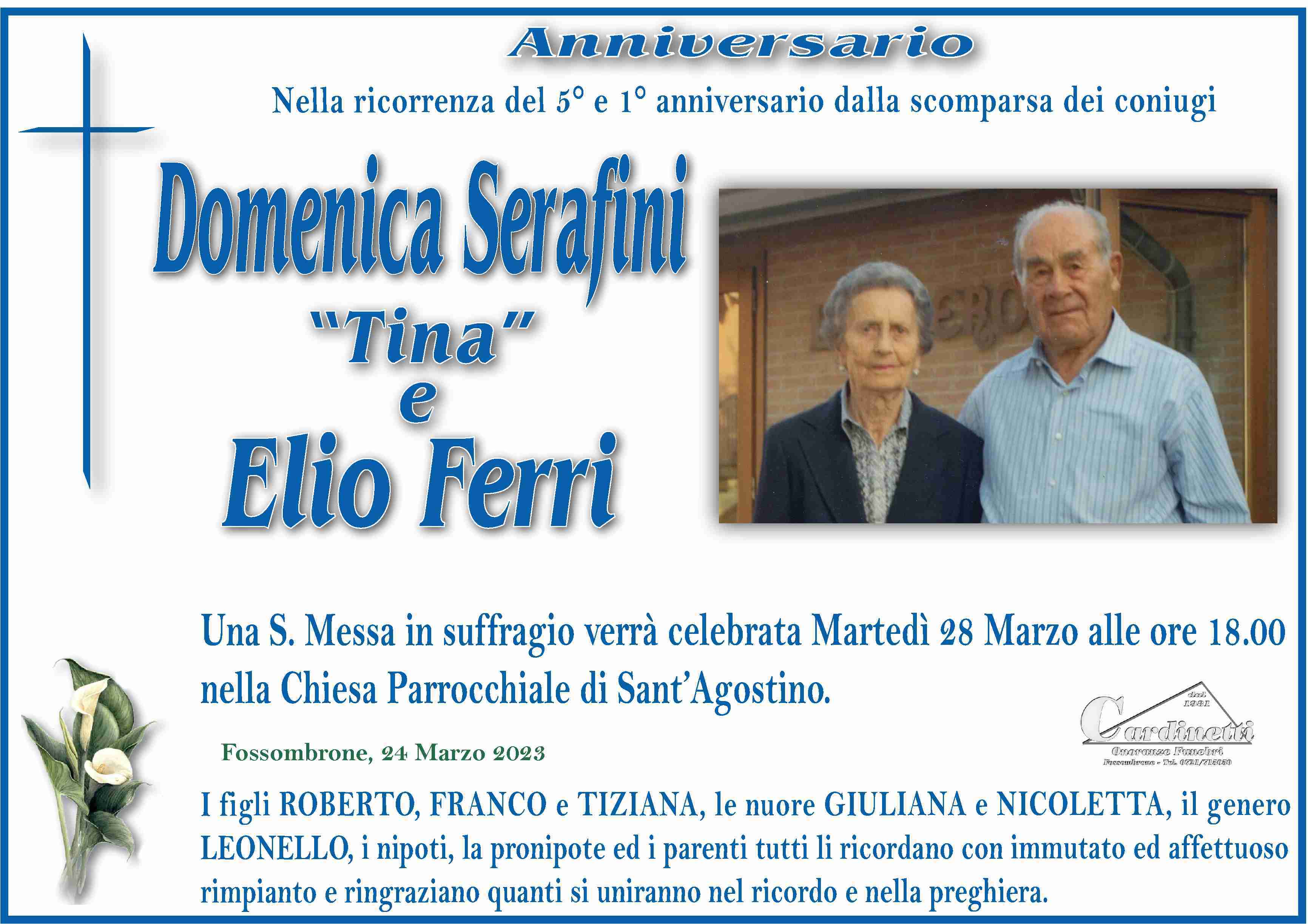 Domenica Serafini e Elio Ferri