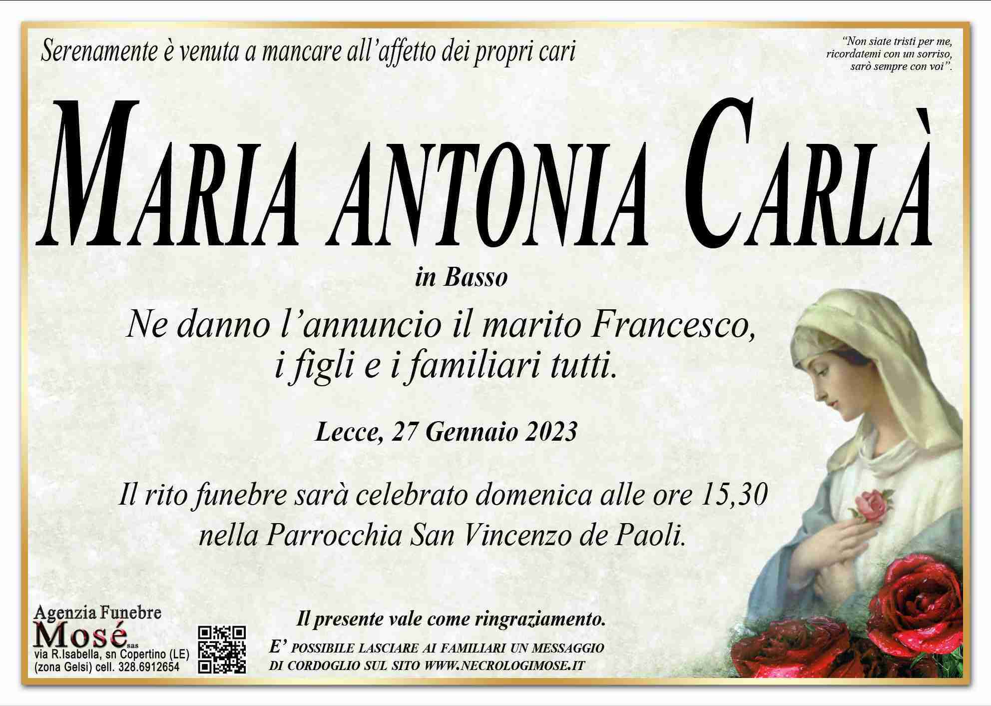Maria Antonia Carlà