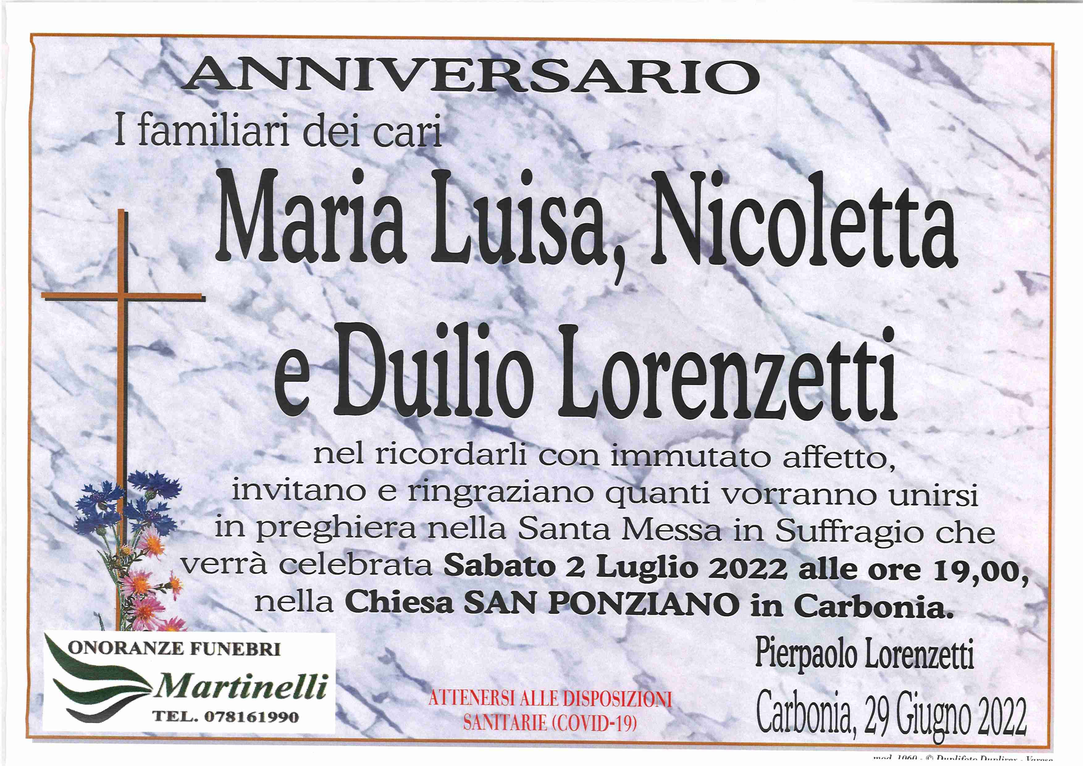 Maria Luisa, Nicoletta, e Duilio Lorenzetti