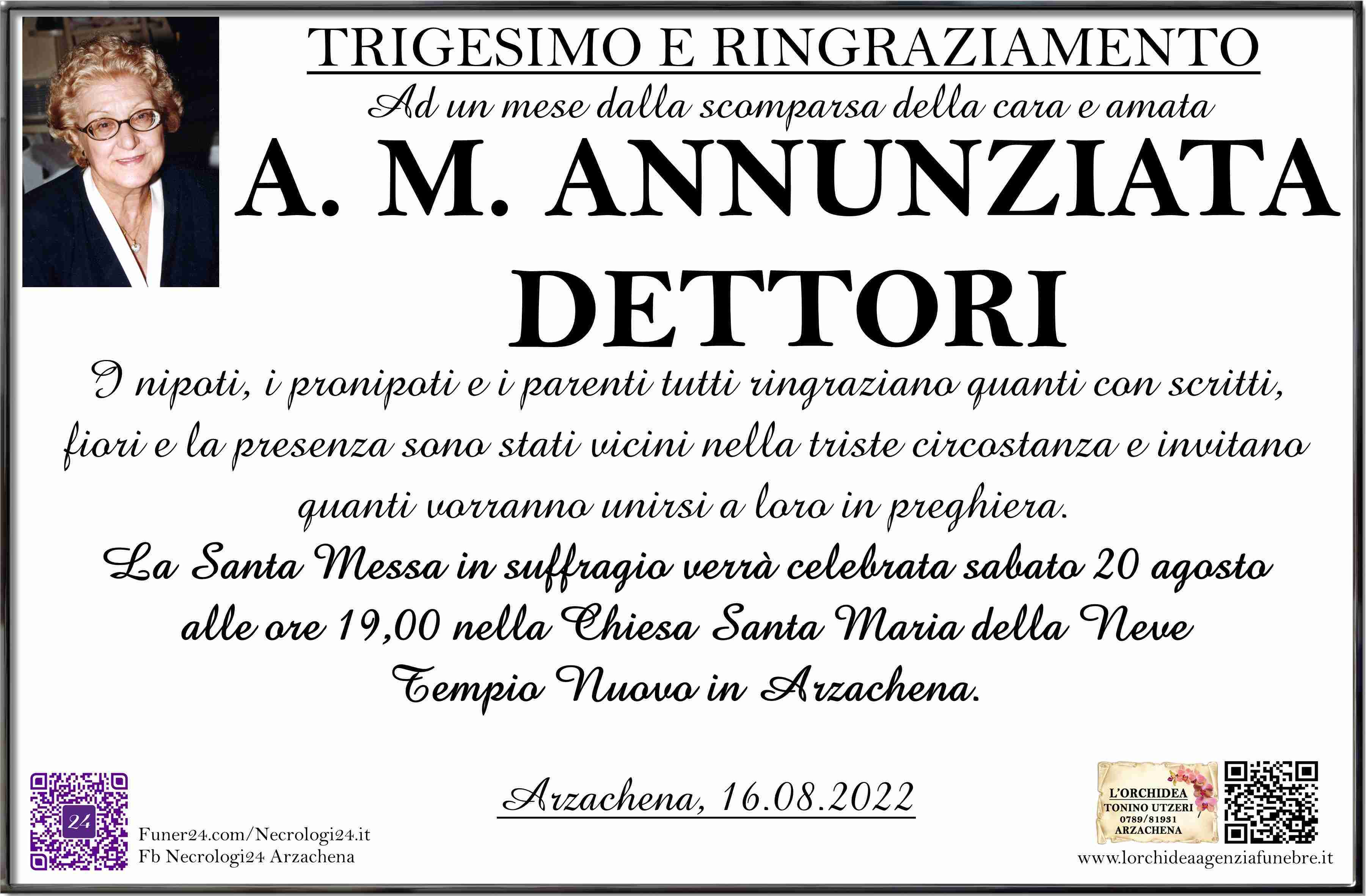 A. M. Annunziata Dettori