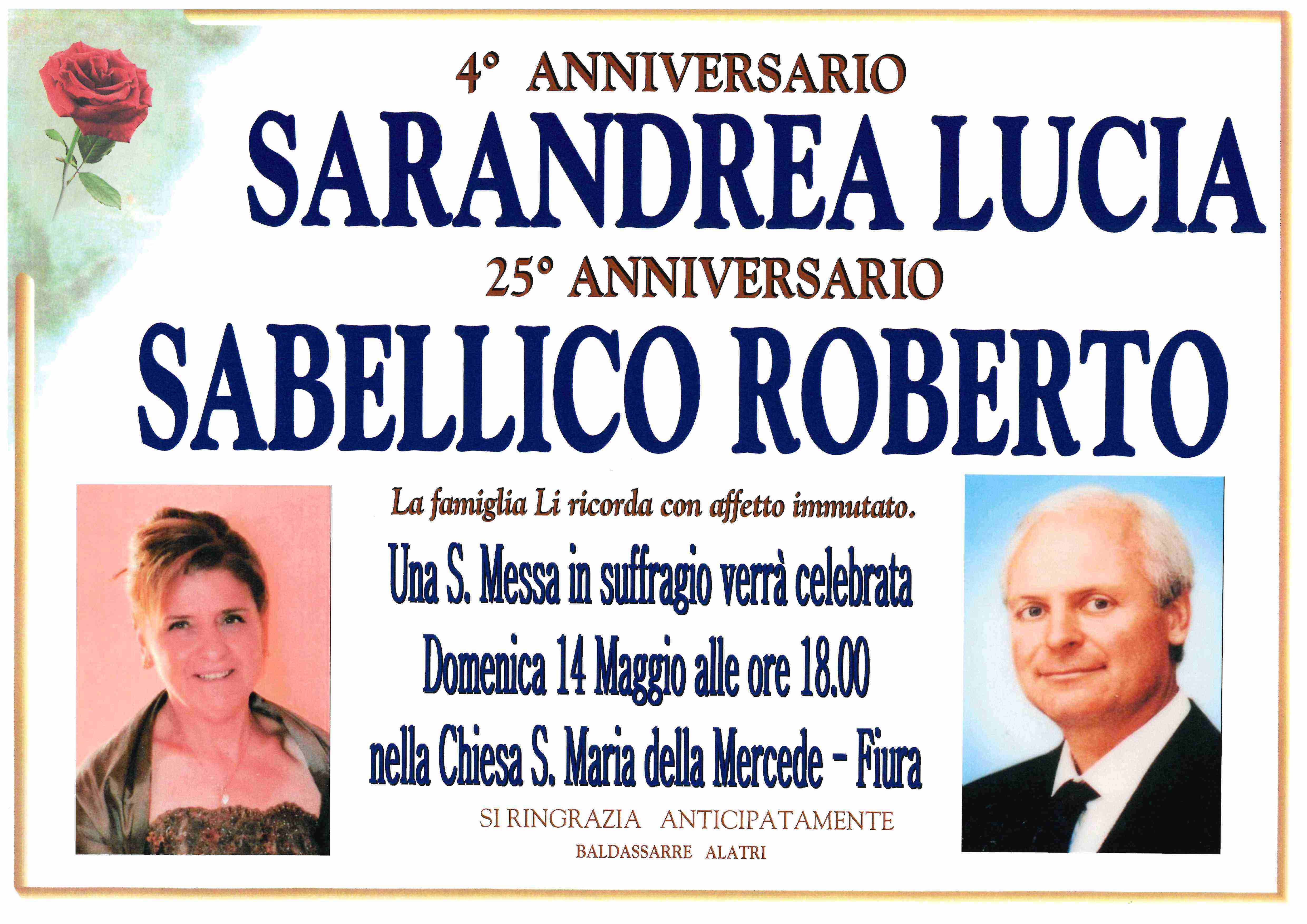 Lucia Sarandrea e Roberto Sabellico