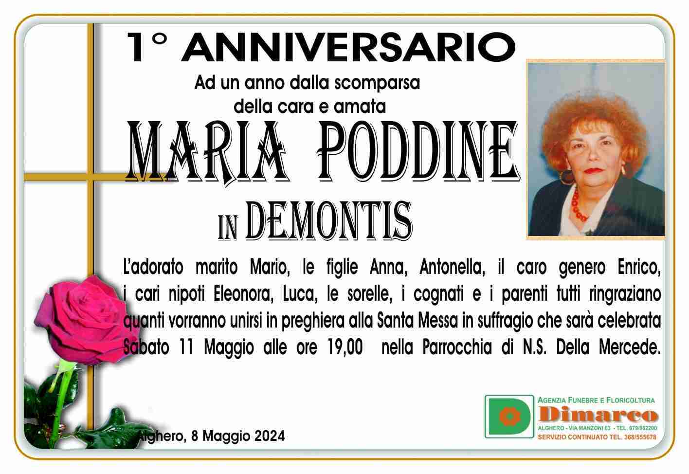 Maria Poddine in Demontis