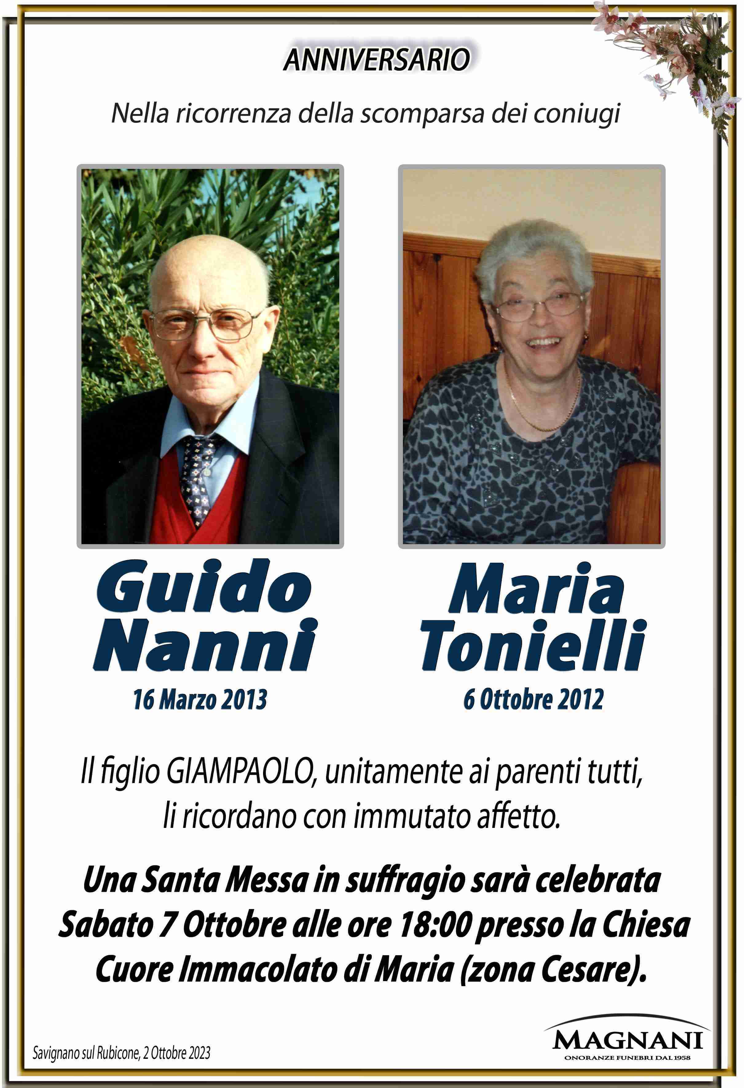 Guido Nanni e Maria Tonielli