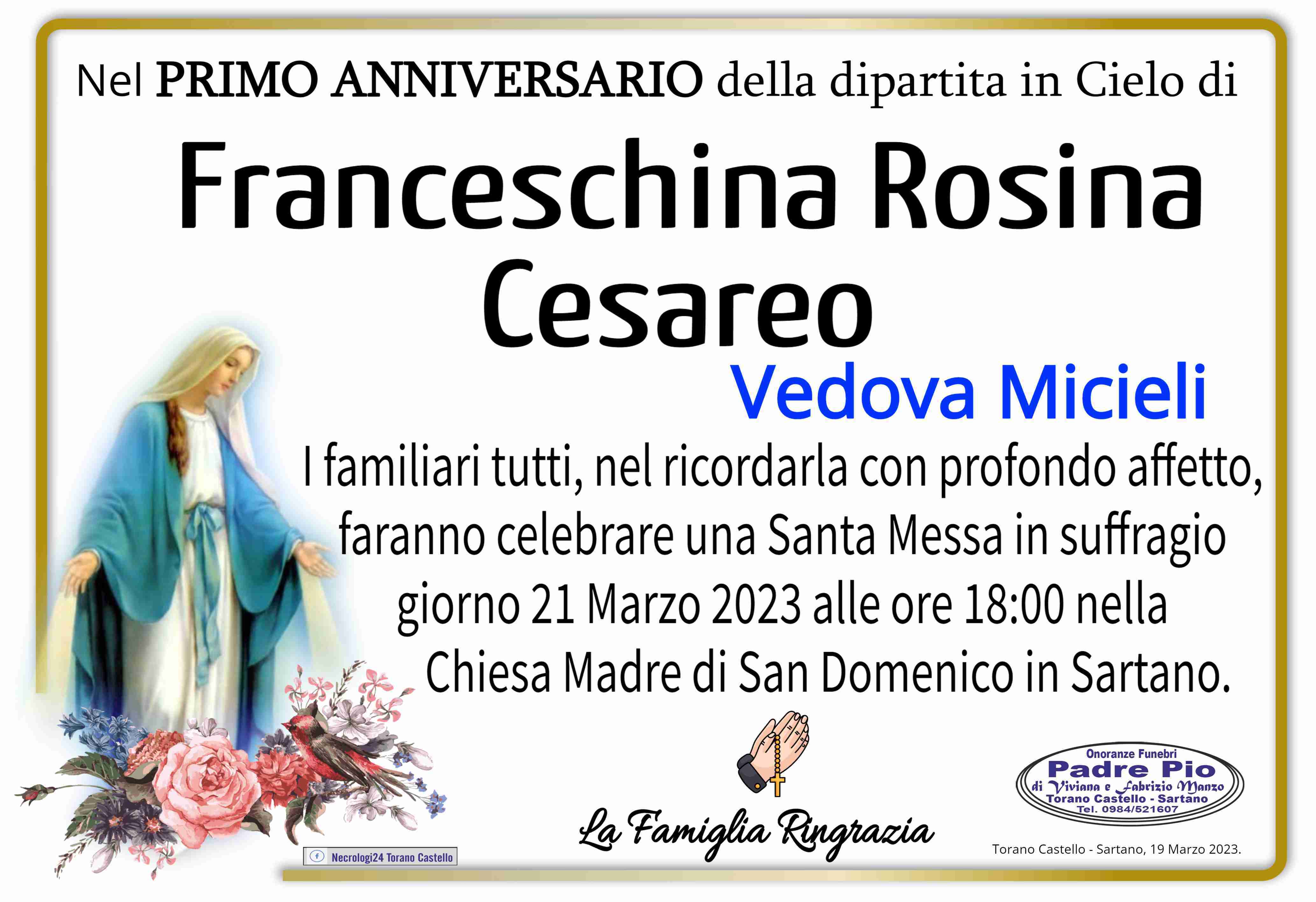 Franceschina Rosina Cesareo