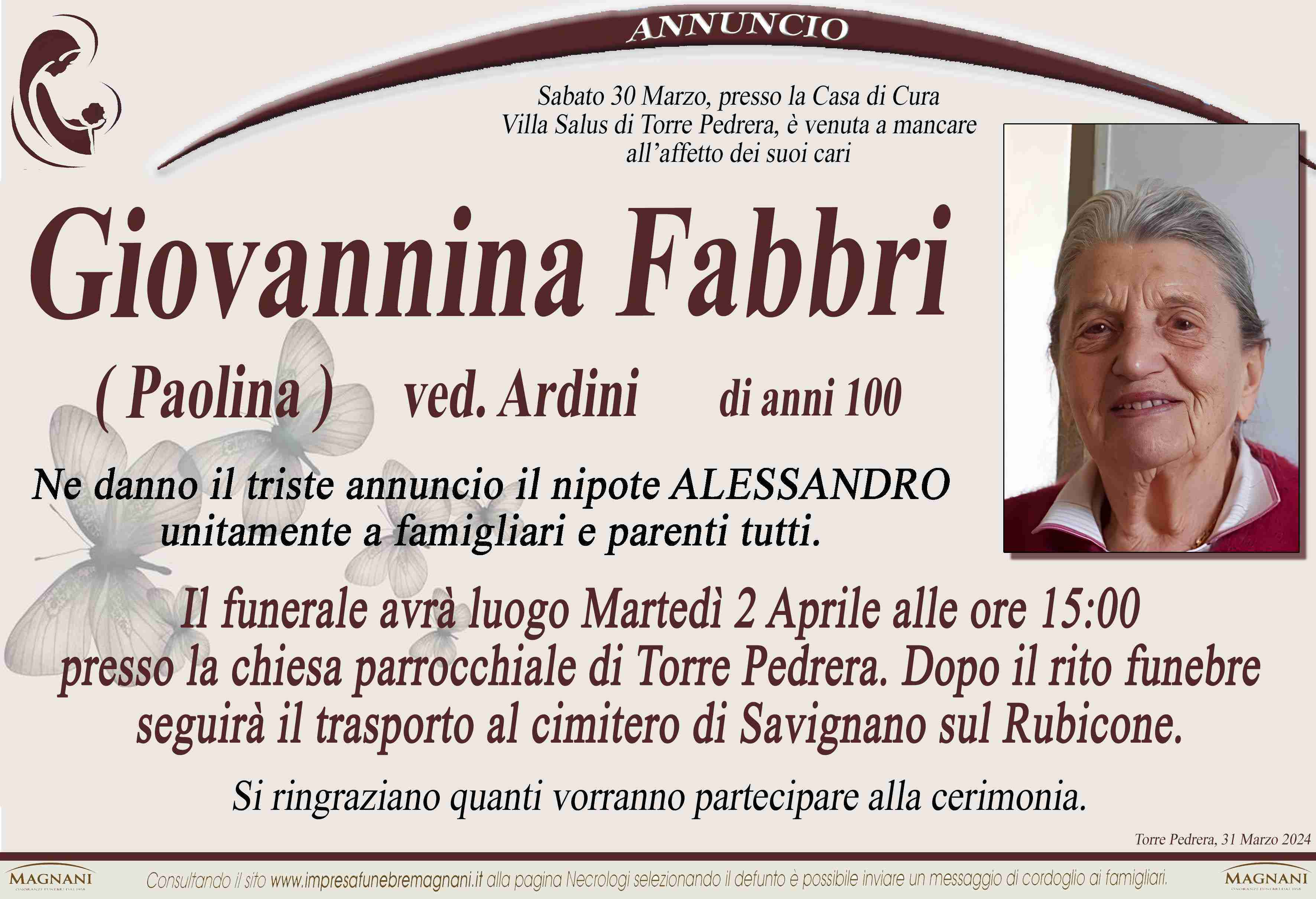 Fabbri Giovannina (Paolina)