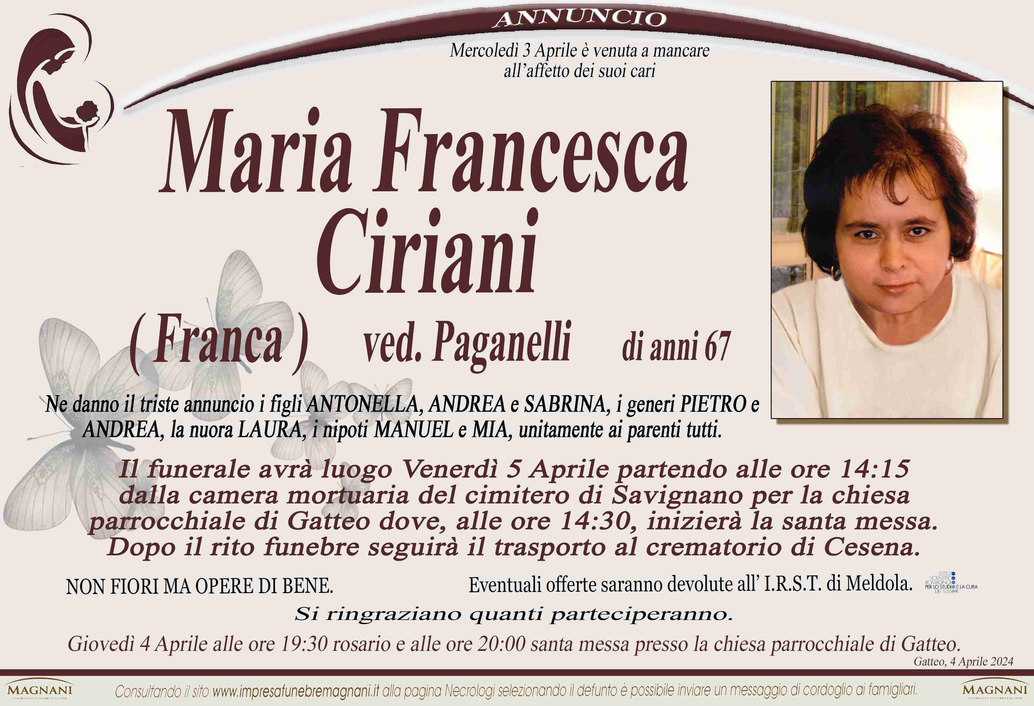 Ciriani Maria Francesca
