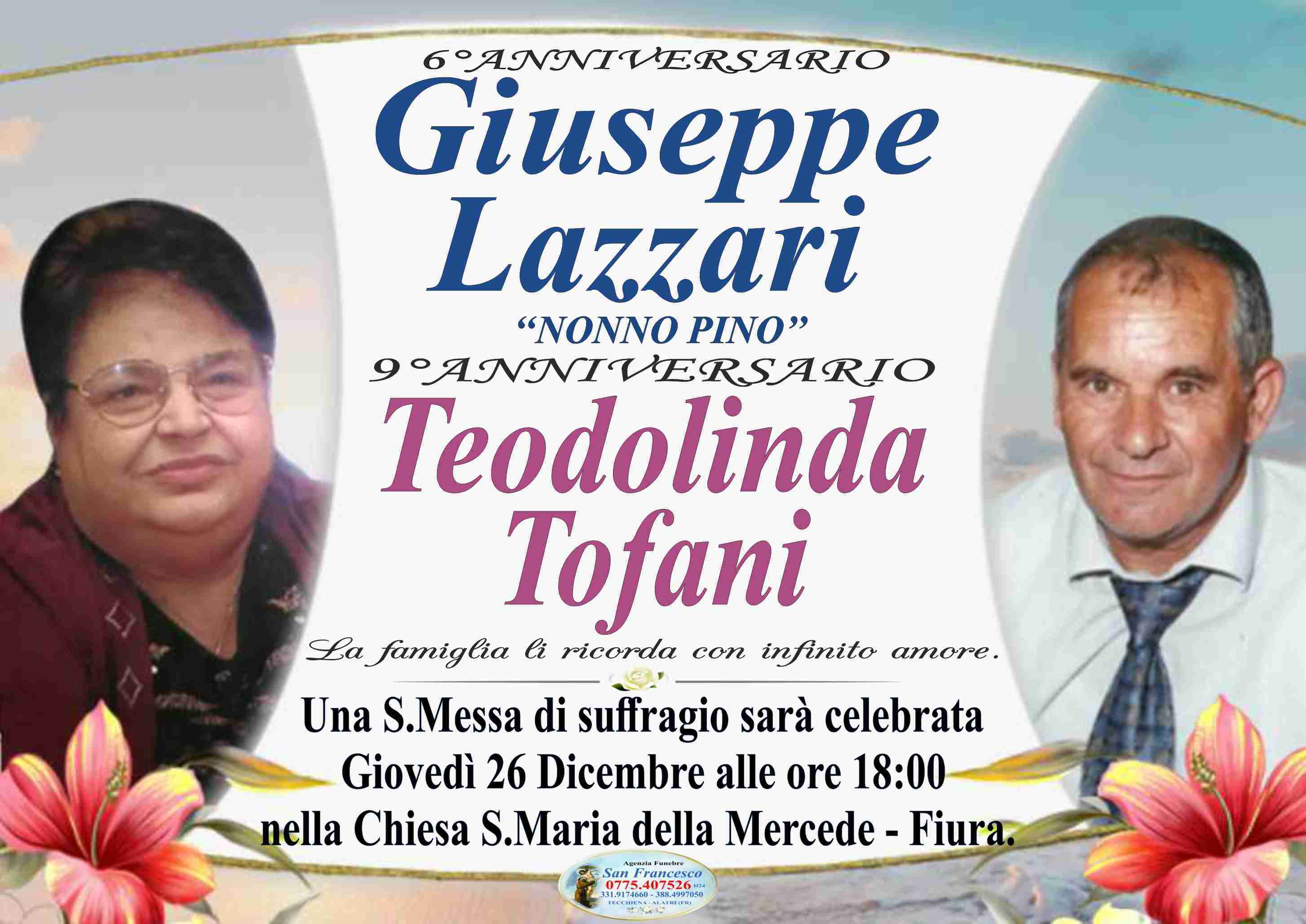 Giuseppe Lazzari e Teodolinda Tofani