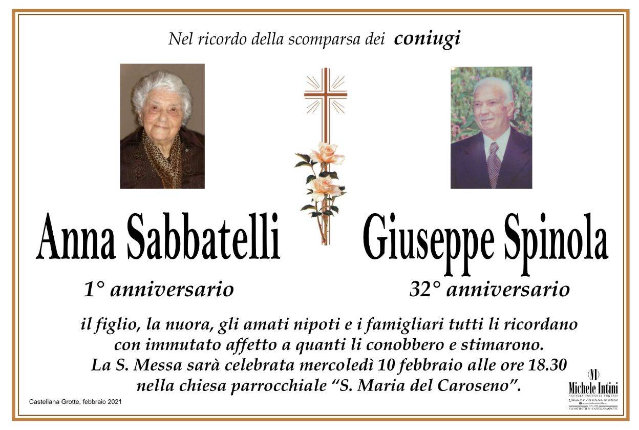 Anna Sabbatelli e Giuseppe Spinola