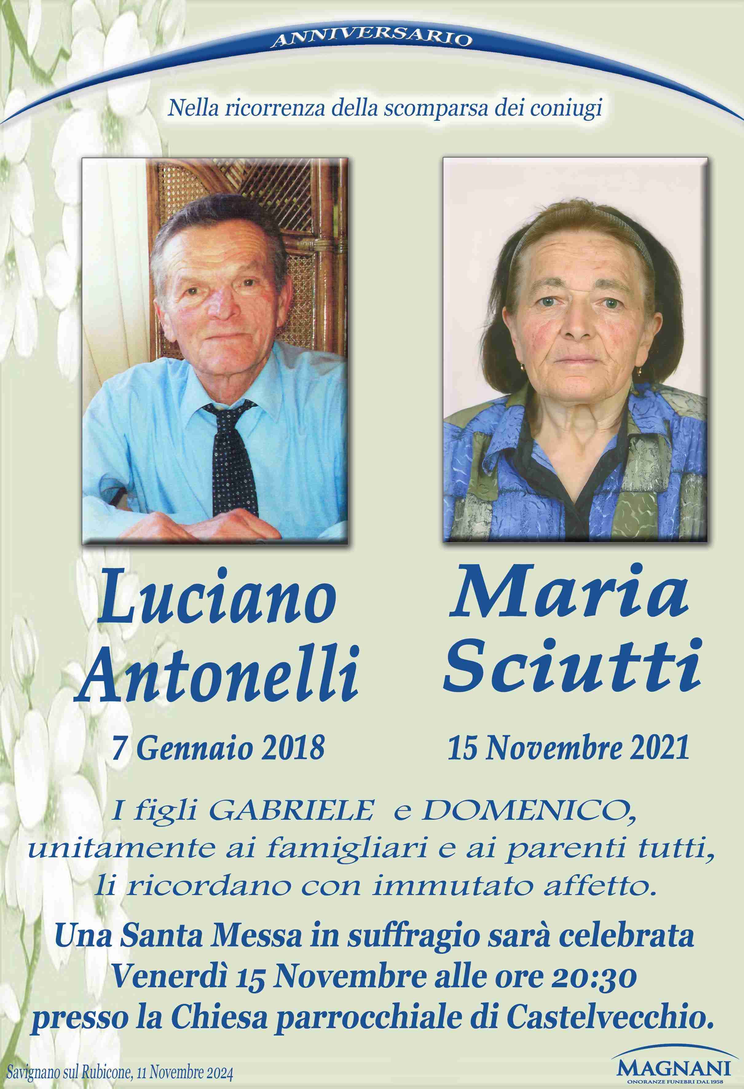 Luciano Antonelli e Maria Sciutti