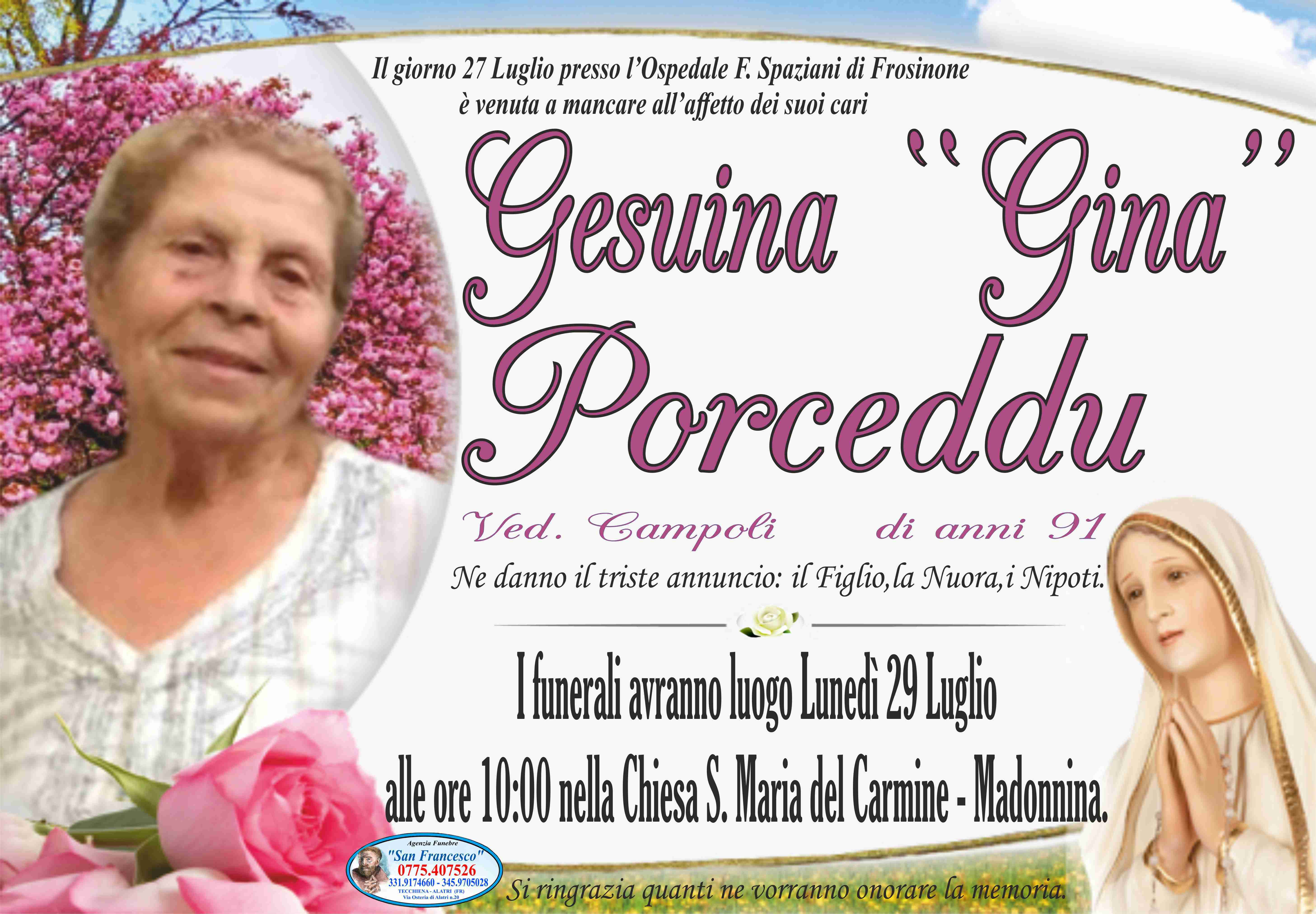 Gesuina Porceddu   ''Gina''