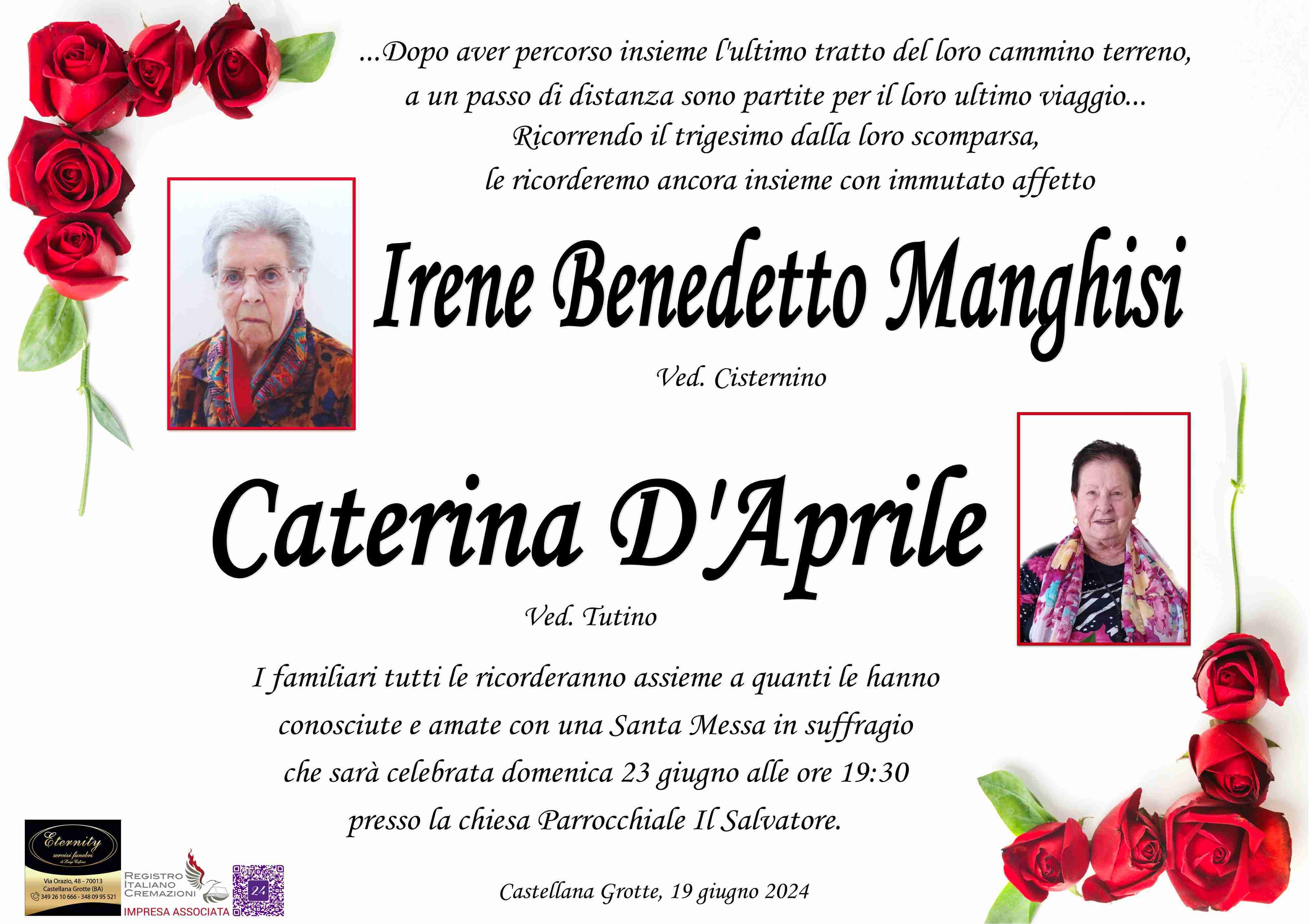 Irene Benedetto Manghisi e Caterina D'Aprile