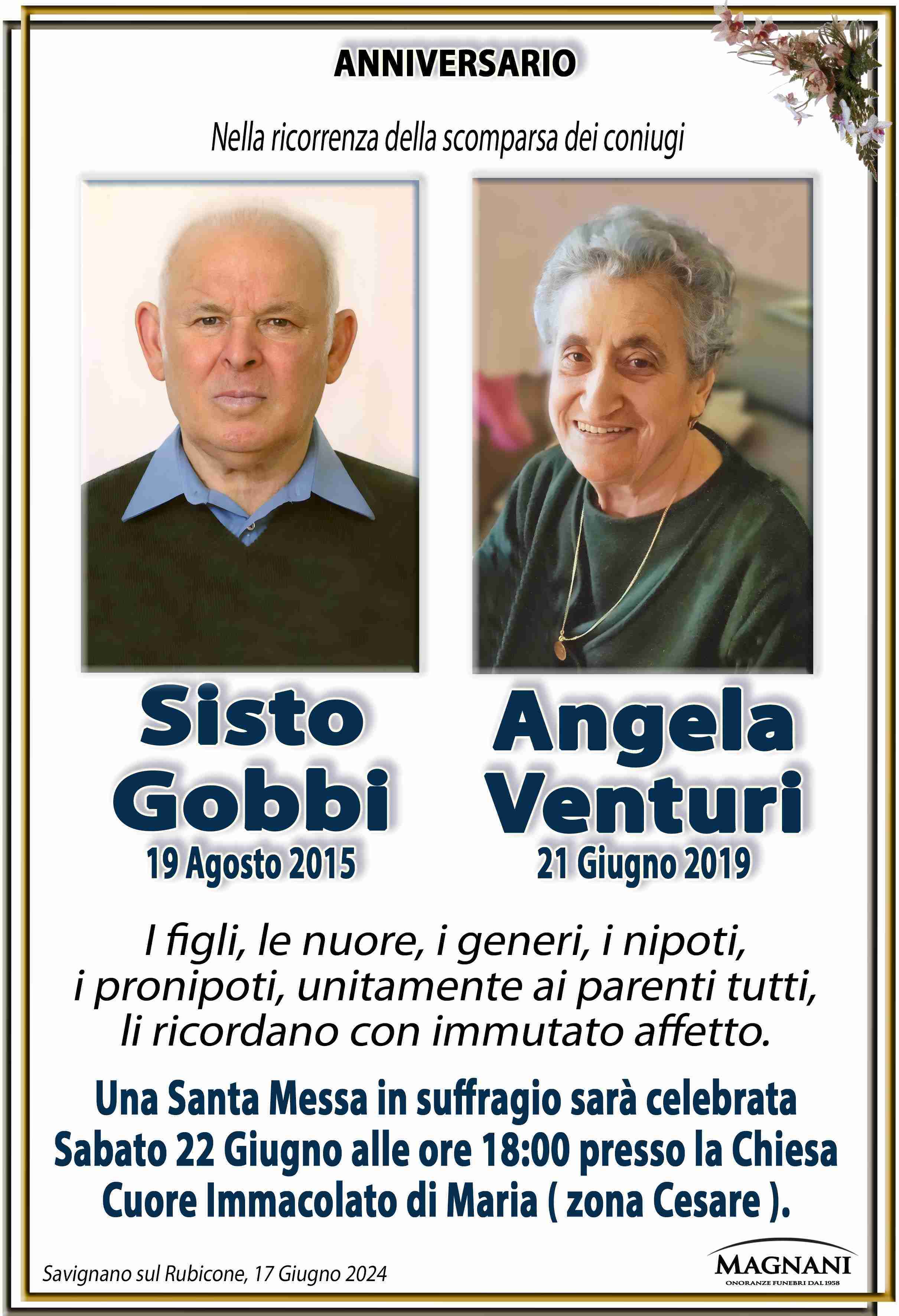 Sisto Gobbi e Angela Venturi