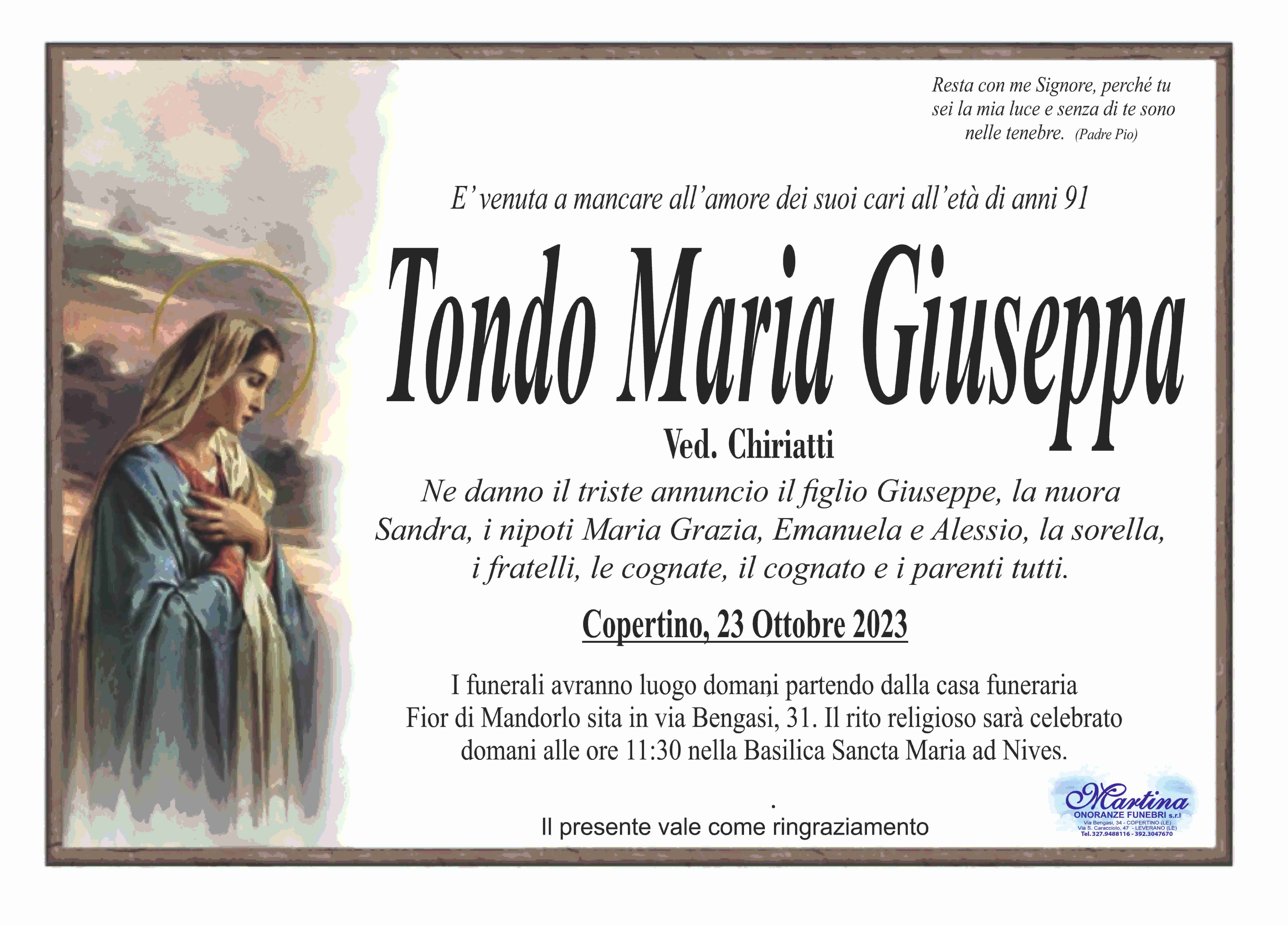 Maria Giuseppa Tondo