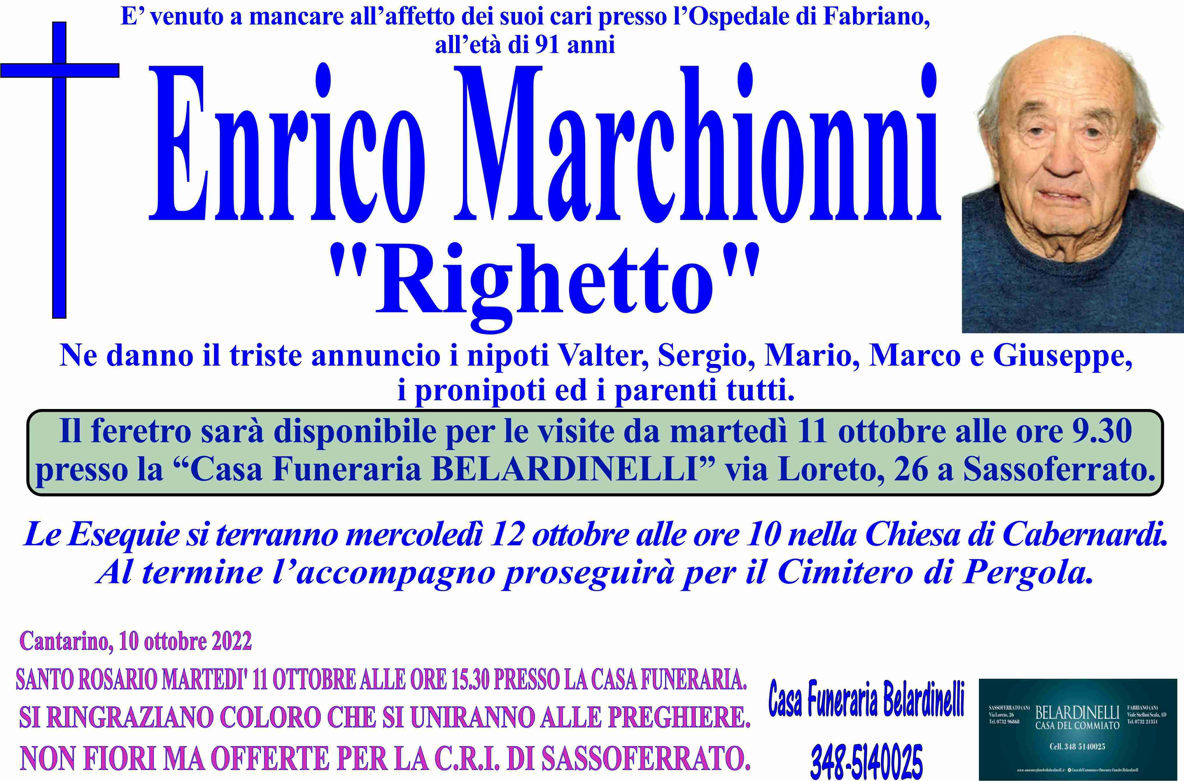 Enrico Marchionni "RIGHETTO"