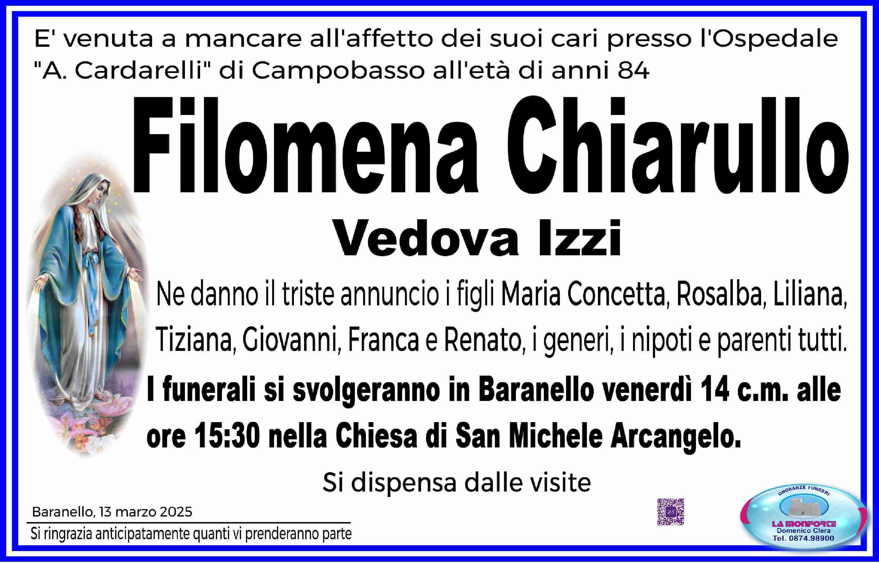 Funer24 - Filomena Chiarullo Baranello (CB)