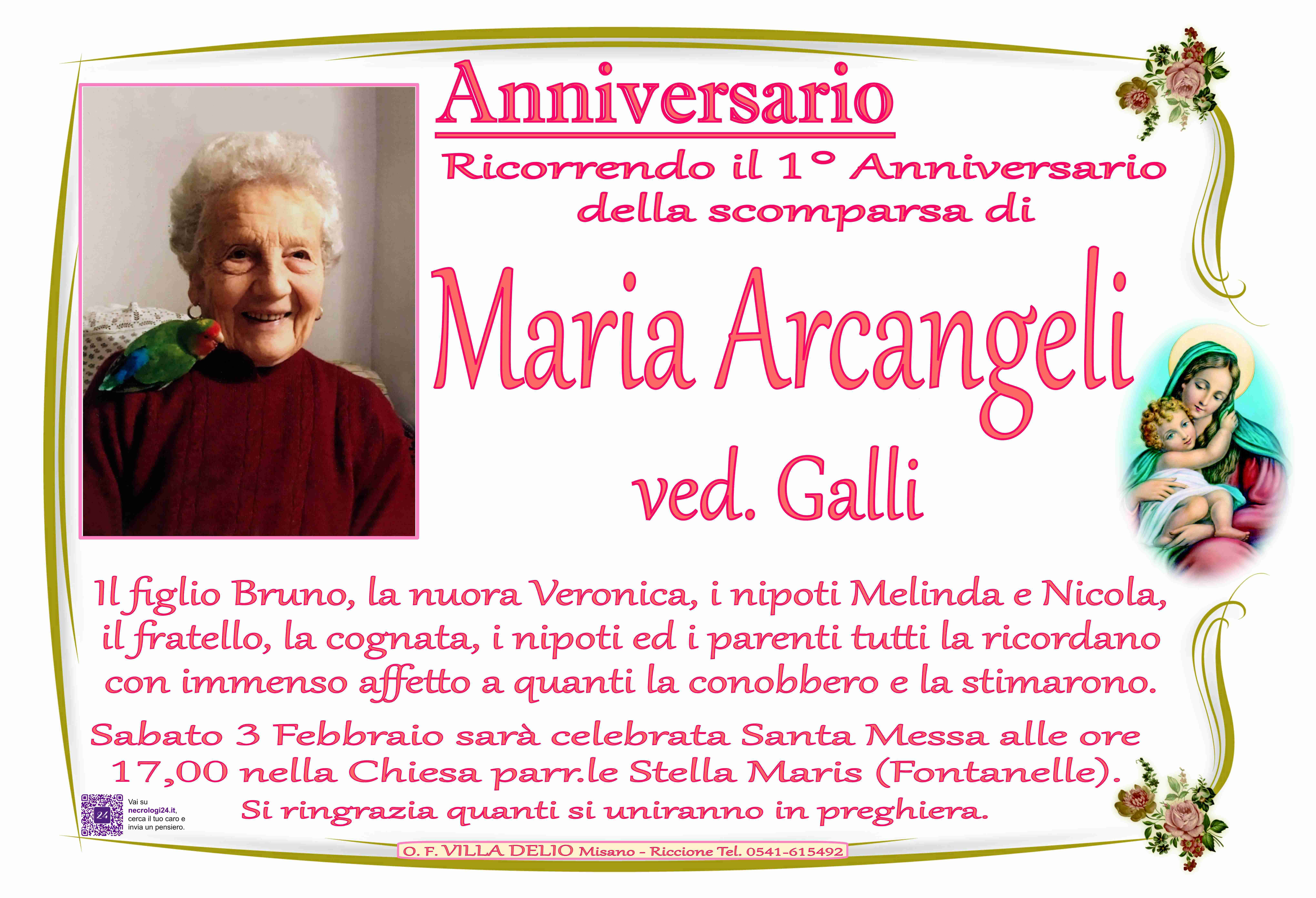Maria Arcangeli ved. Galli