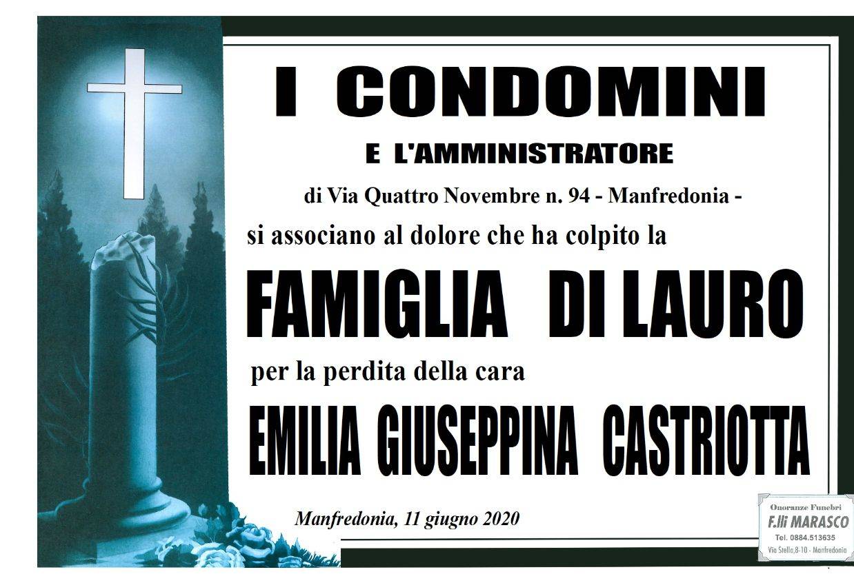 I Condomini e l'Amministratore di Via Quattro Novembre n°. 94 - Manfredonia