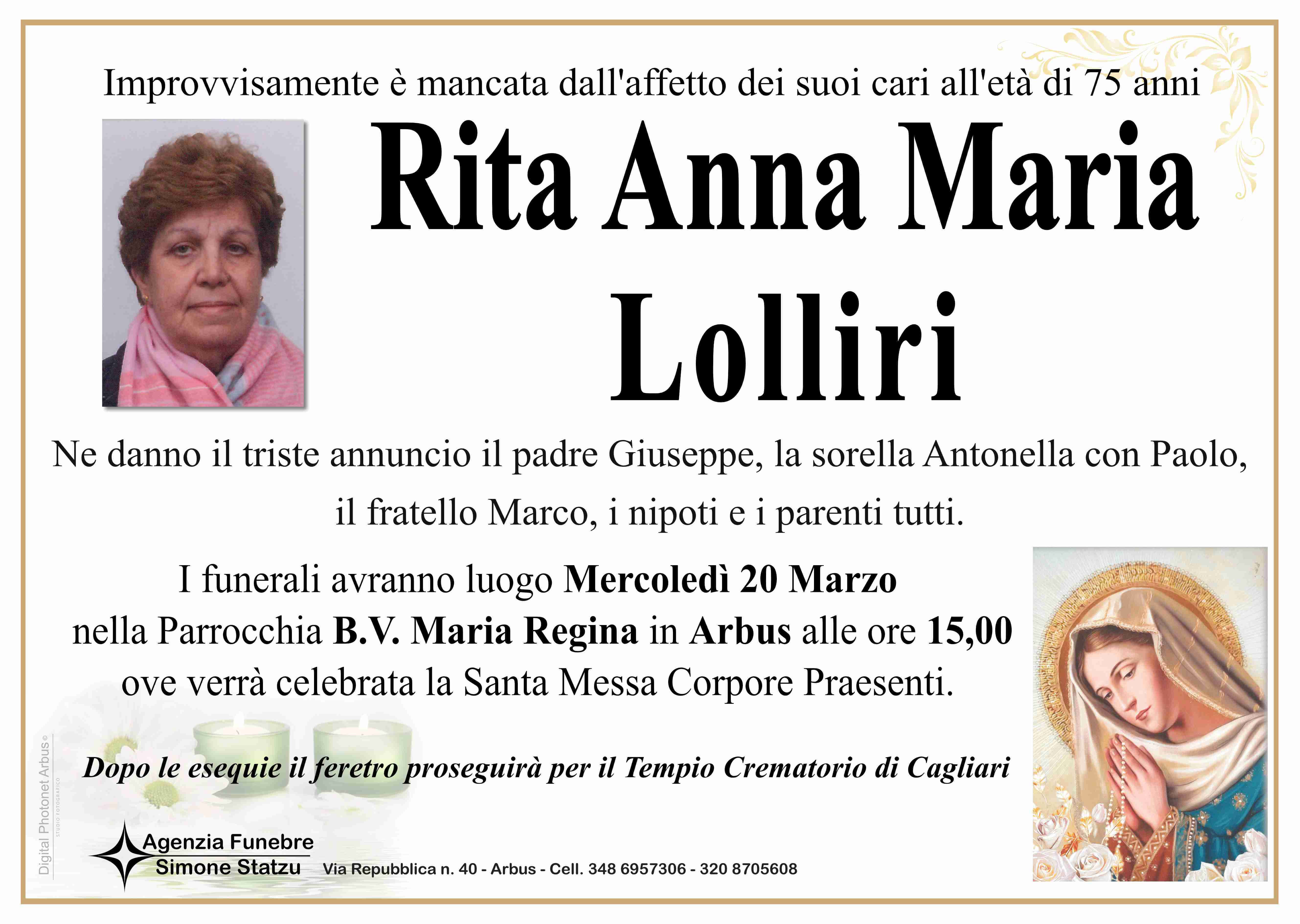 Rita Anna Maria Lolliri