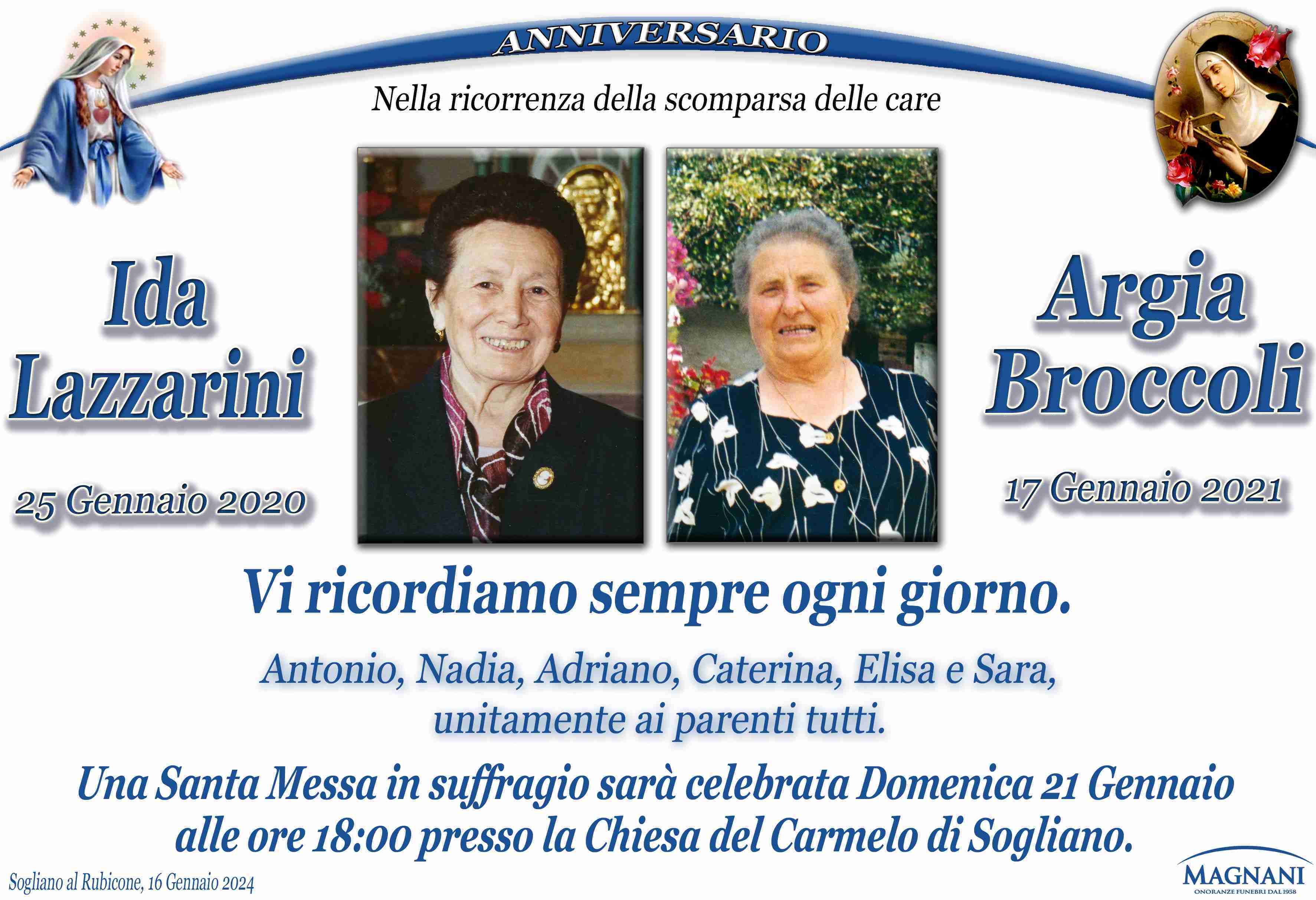 Ida Lazzarini e Argia Broccoli