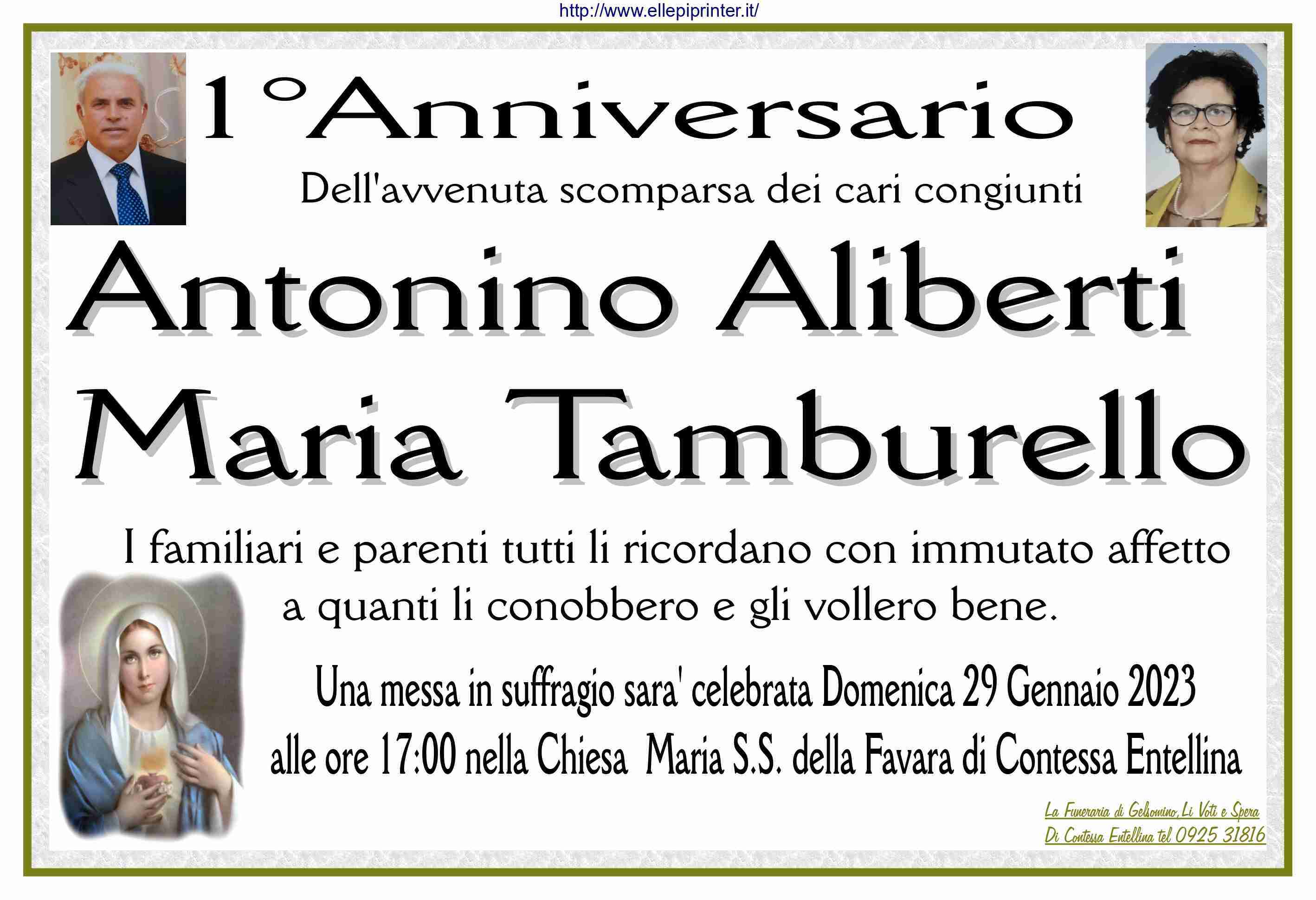 Antonino Aliberti e Maria Tamburello