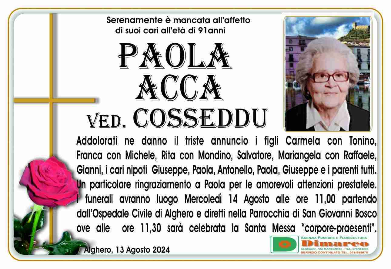 Paola Acca ved. Cosseddu